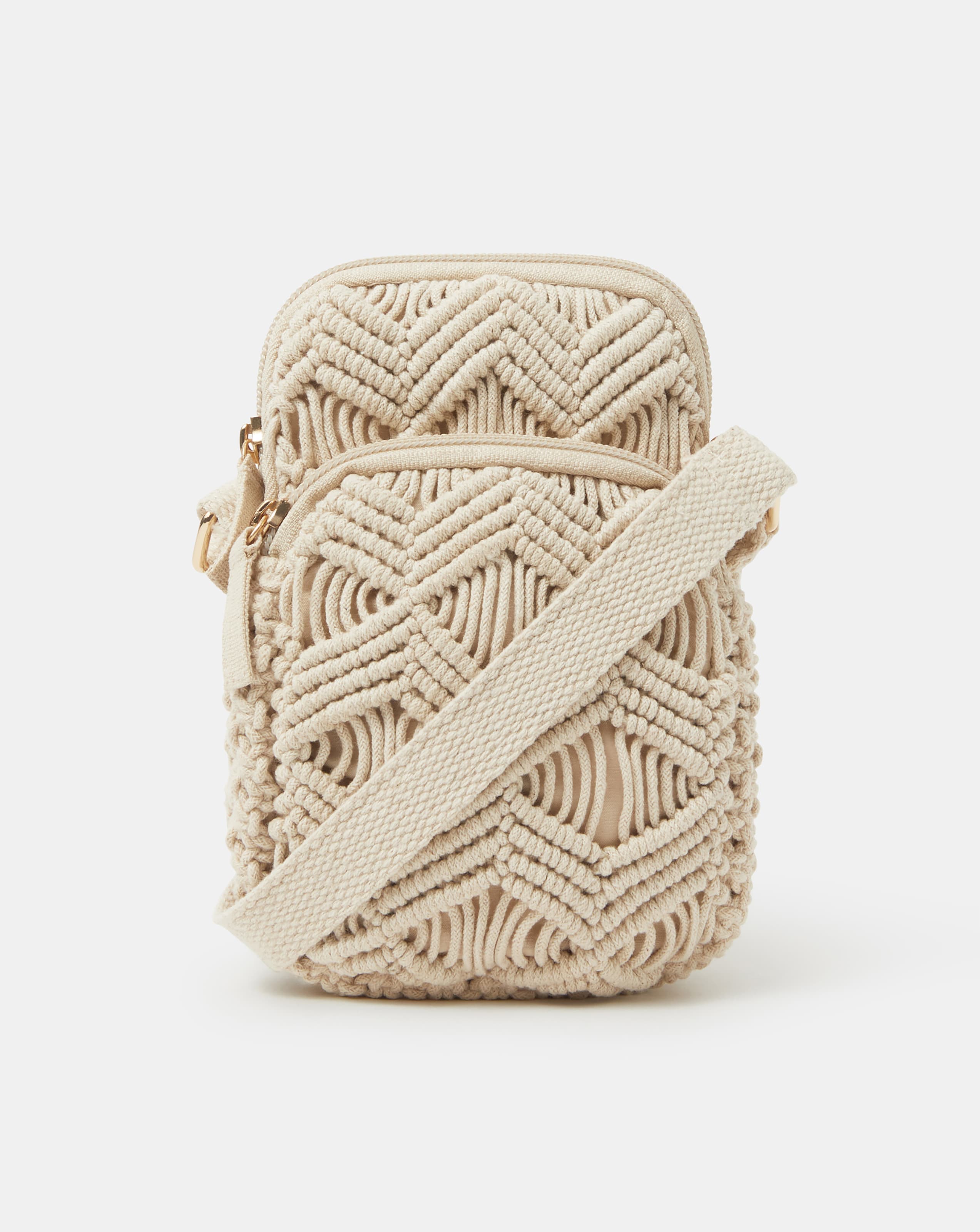 New In - Accessorize Macrame Phone Bag