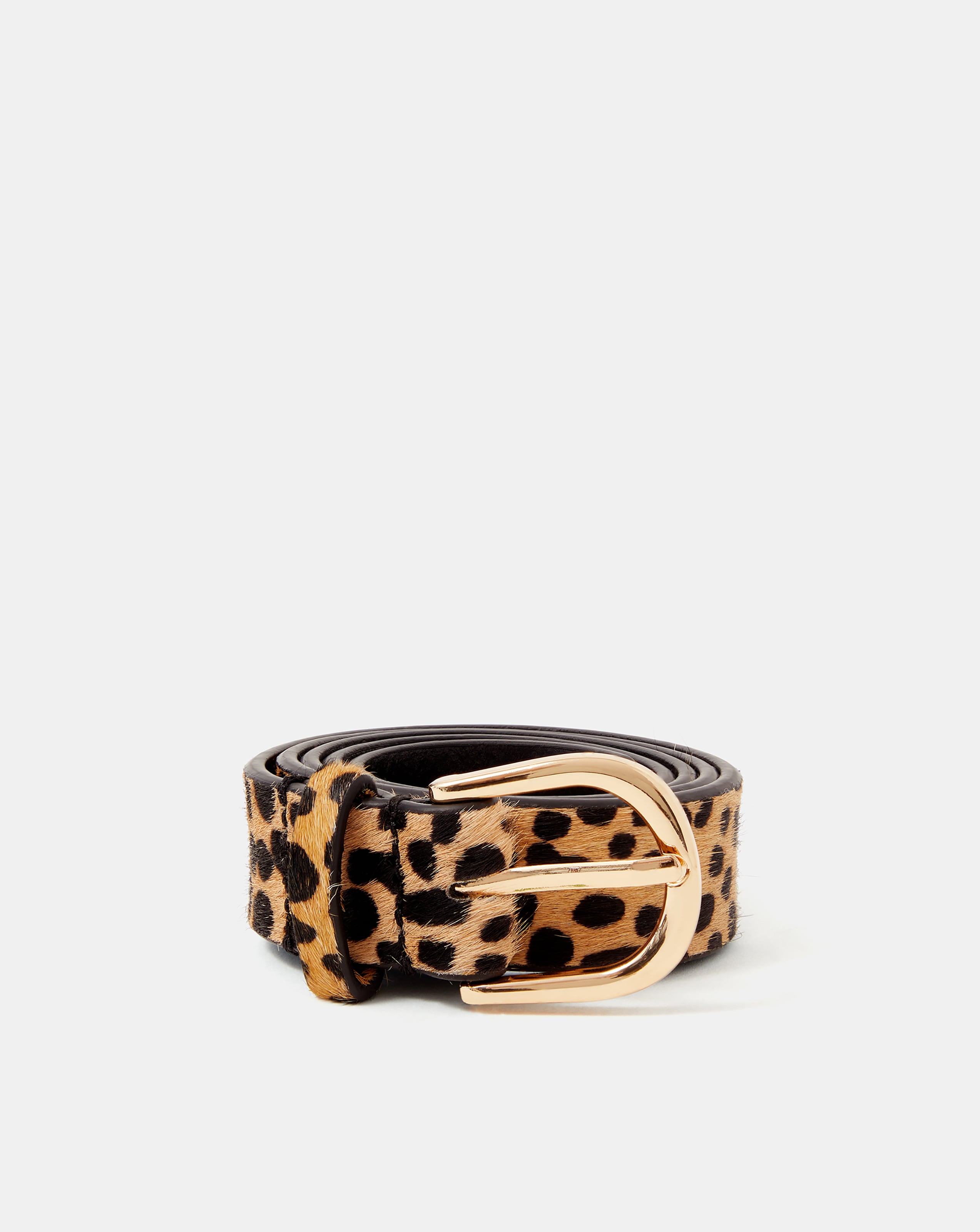 New In - Accessorize Hyena Print Leather Belt
