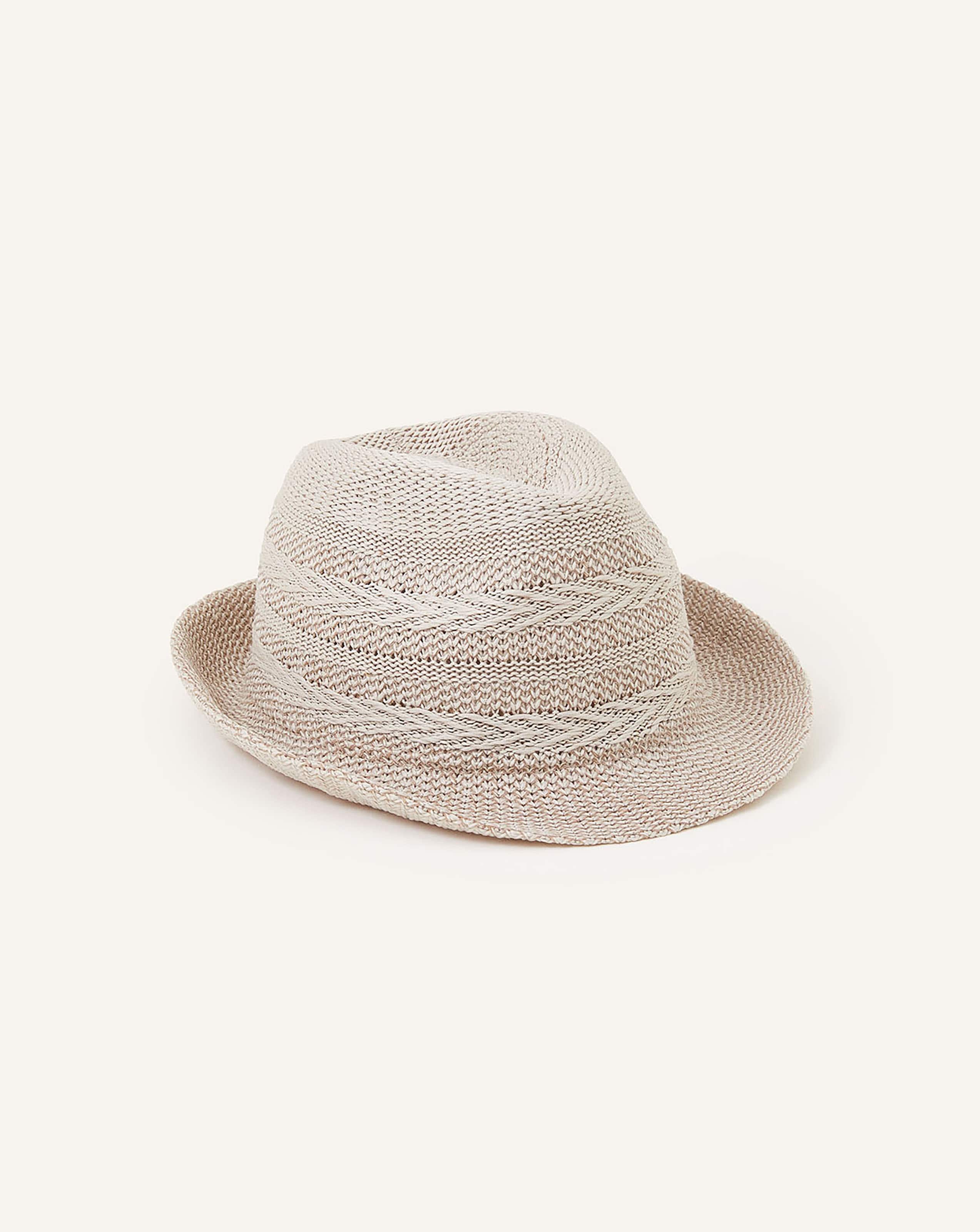 New In - Accessorize Chevron Packable Trilby Hat