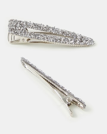 Accessorize 2-Pack Encrusted Hair Clips