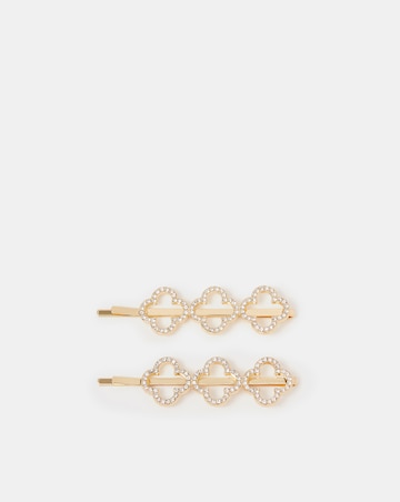Accessorize Sparkle Clover Hair Slides Set