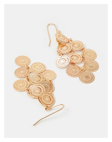 Accessorize Filigree Disc Drop Earrings