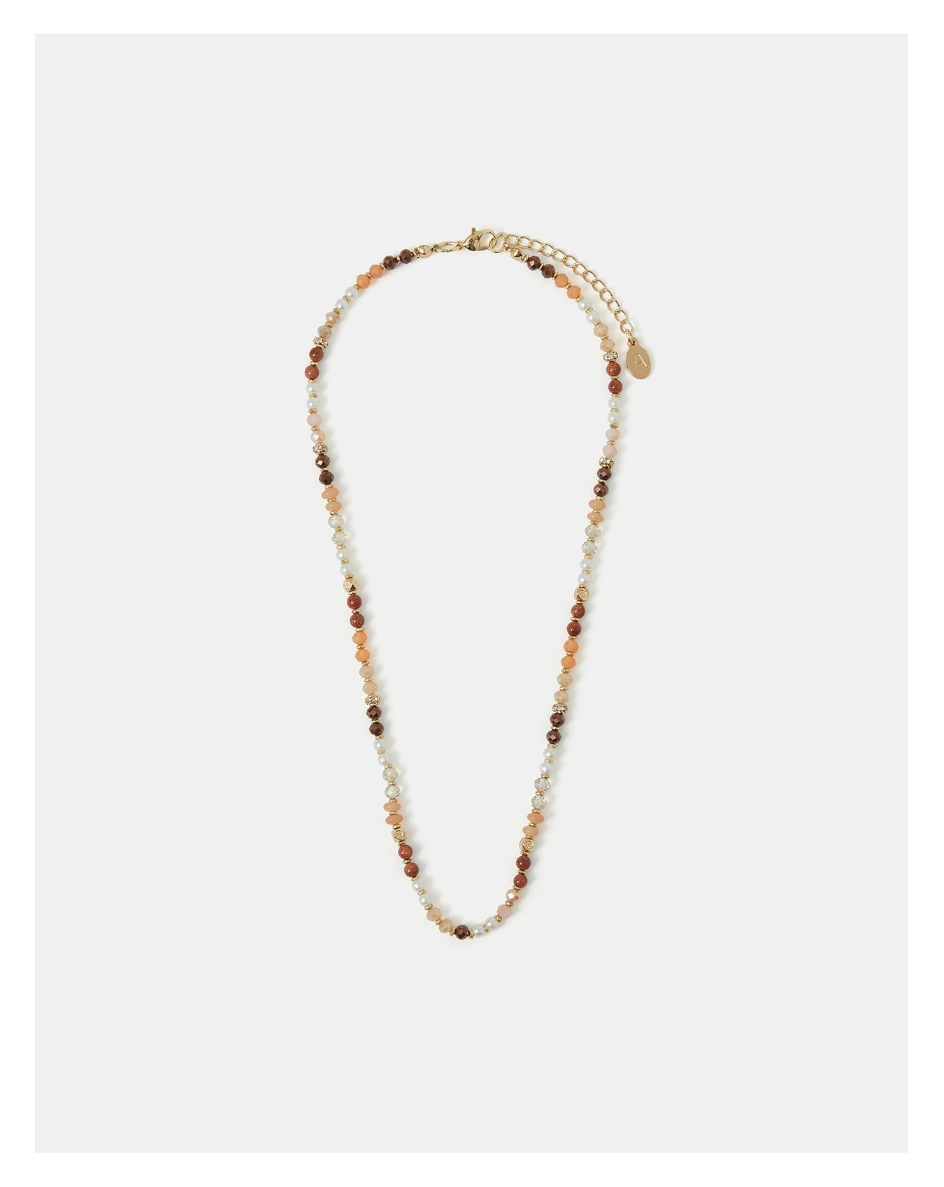 Accessorize Sandstone Beaded Necklace