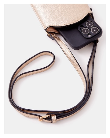 Accessorize Metallic Pouch Phone Bag