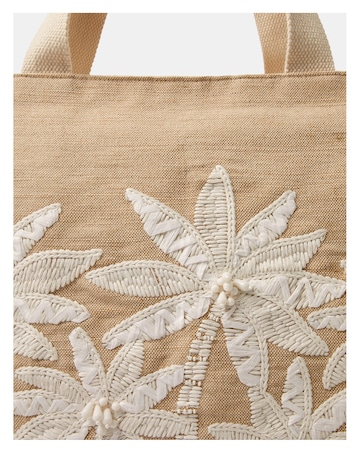 Accessorize Palm Tree Woven Beach Bag