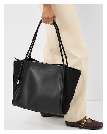 Accessorize Padlock Charm Faux Suede Bag