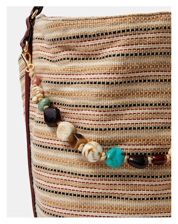 Accessorize Stripe Charm Shoulder Bag