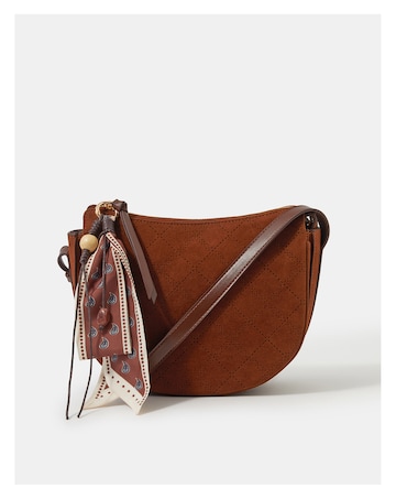 Accessorize Suede Scarf Crossbody Bag