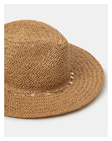 Accessorize Charm Straw Fedora Hat