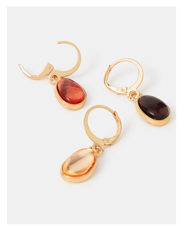 Accessorize 3-Pack Stone Drop Earrings