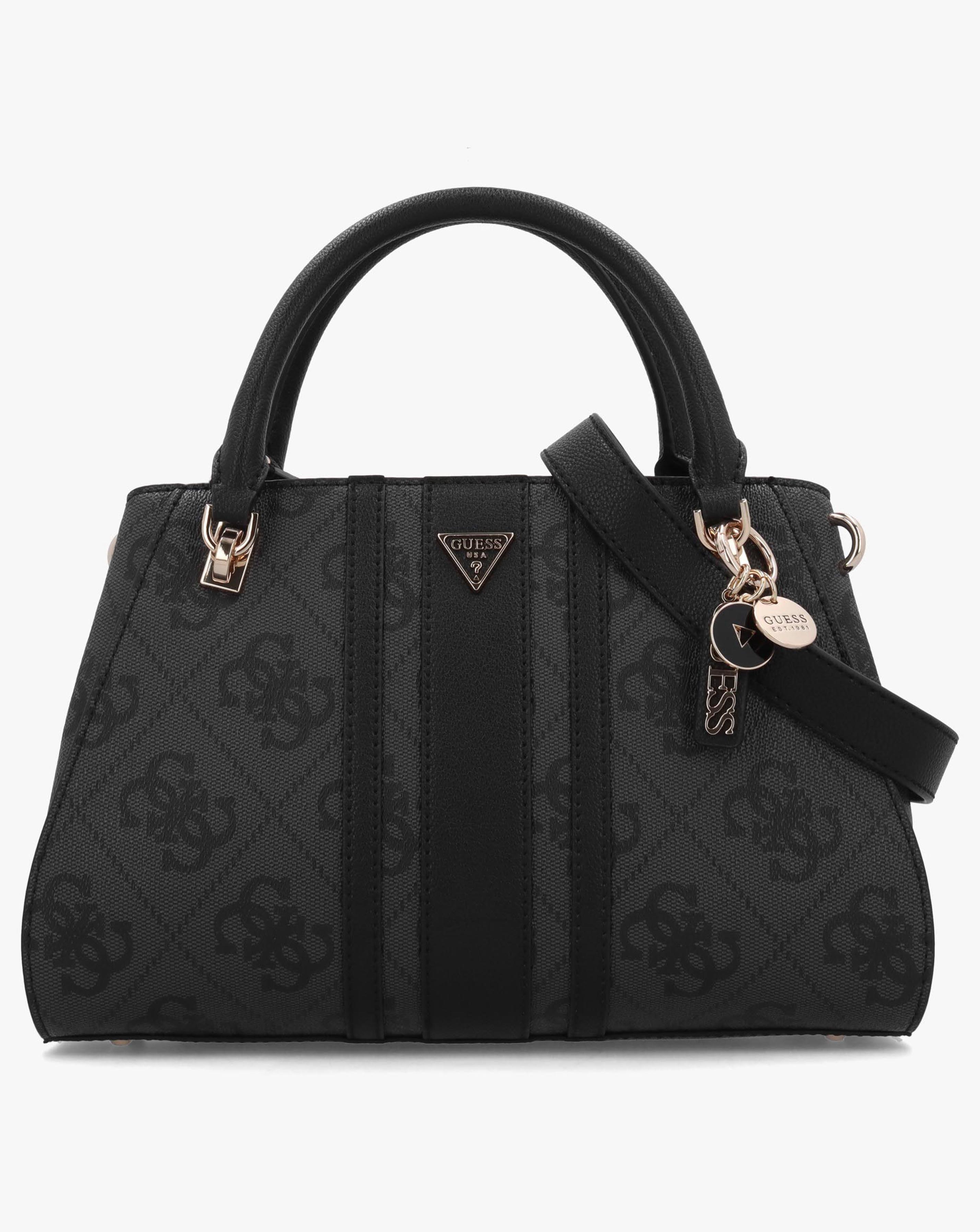 New In - Guess Noelle II Luxury Coal Logo Satchel