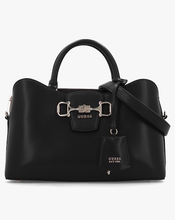 Guess Janie Girlfriend Black Satchel Bag