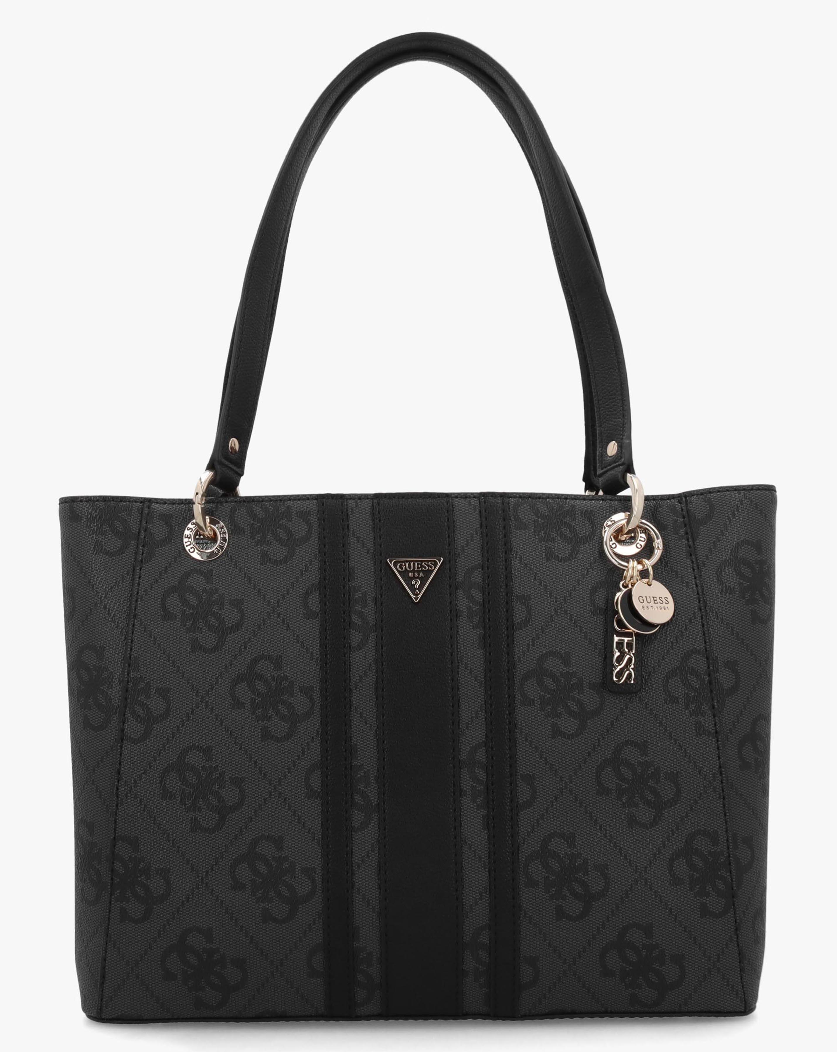 New In - Guess Noelle II Coal Logo Tote Bag