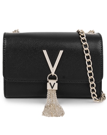 Valentino Bags Divina Black Pebbled Shoulder Bag