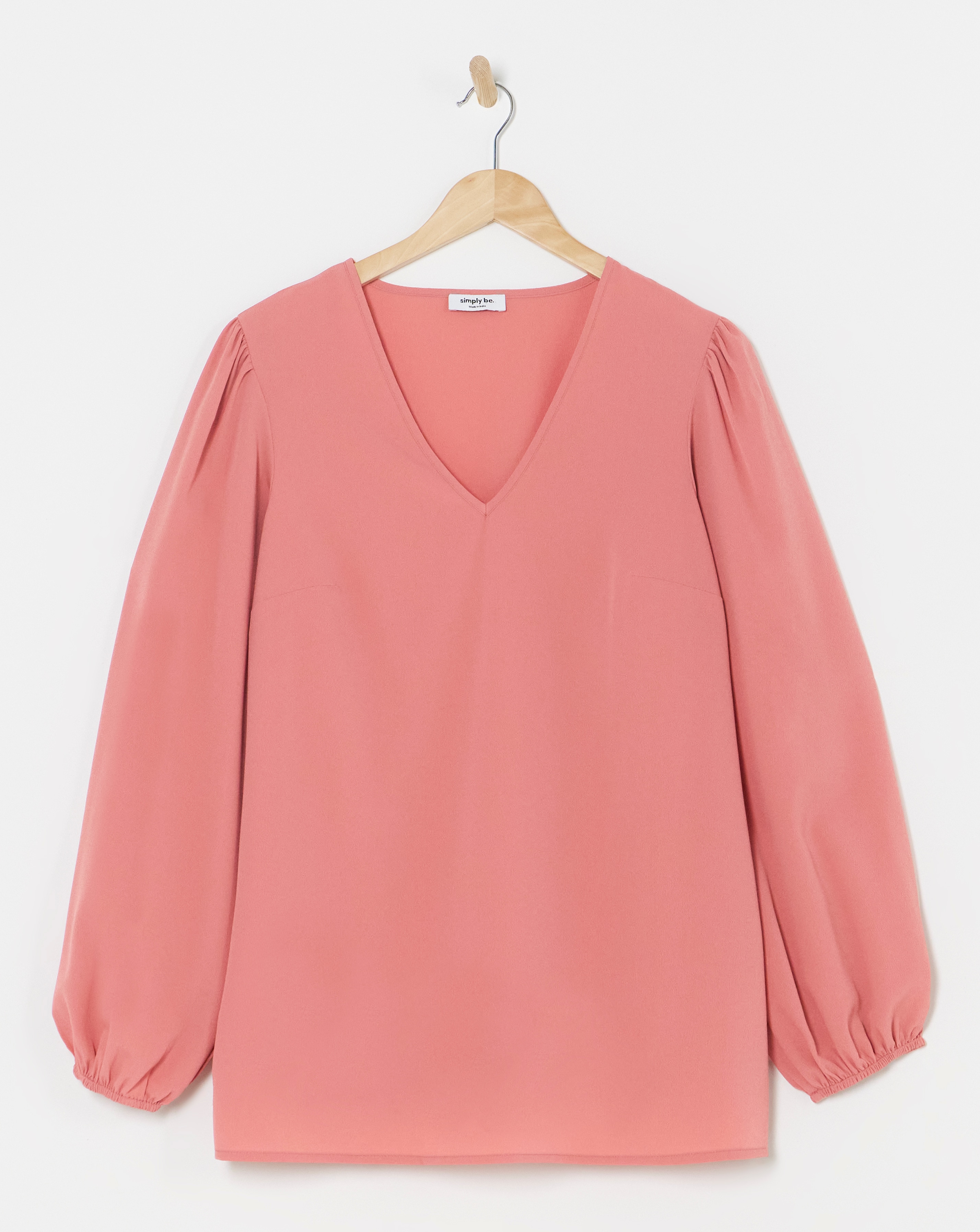 Rose Longline V Neck Boxy Top
