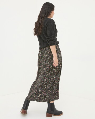 FatFace Painted Abstract Midi Skirt