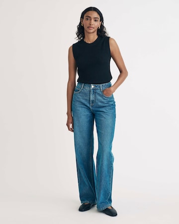 Nobody's Child Black Crew Neck Knitted Rib Tank