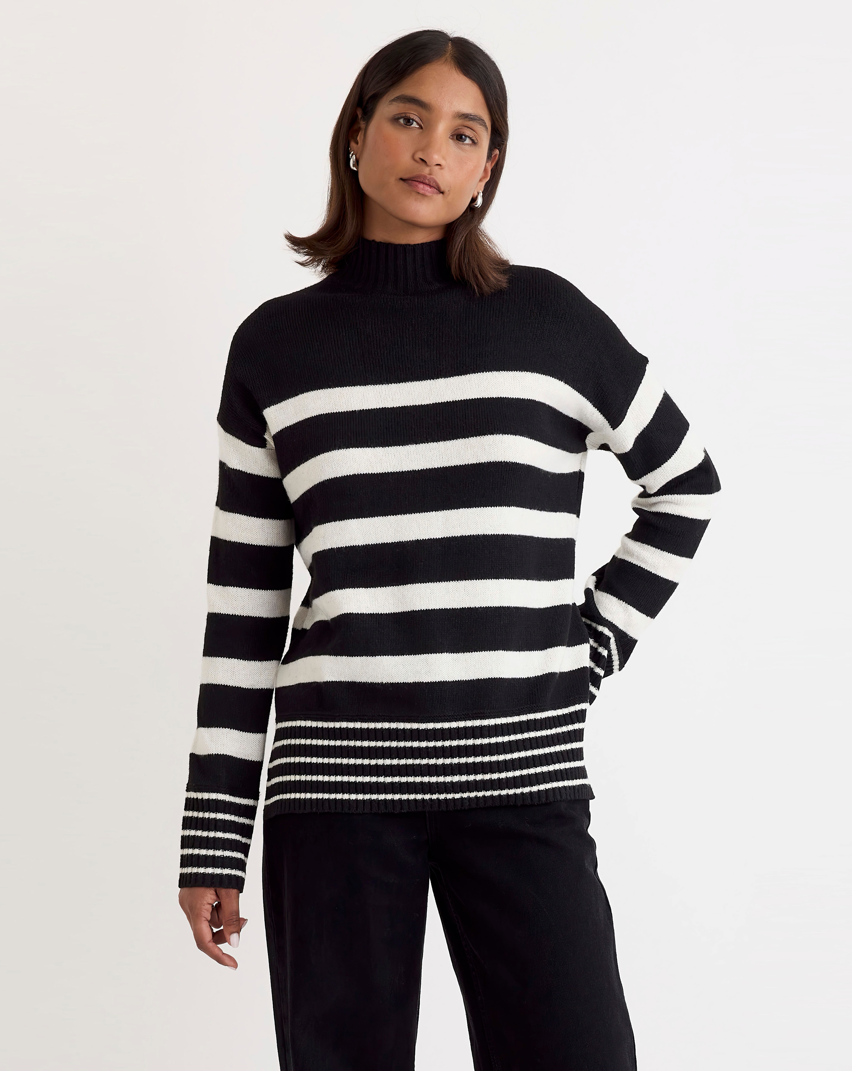 Nobody's Child Stripe Longline Jumper