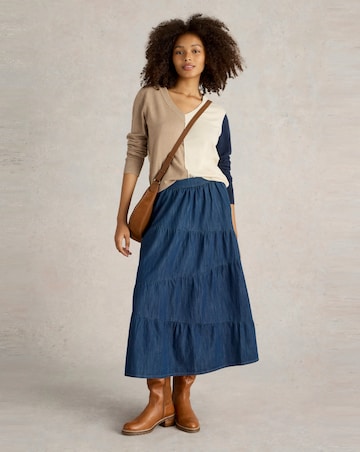 White Stuff Jenna Denim Tiered Skirt