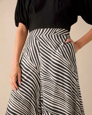 Ro&Zo Neutral Animal Print Wide Leg Trouser