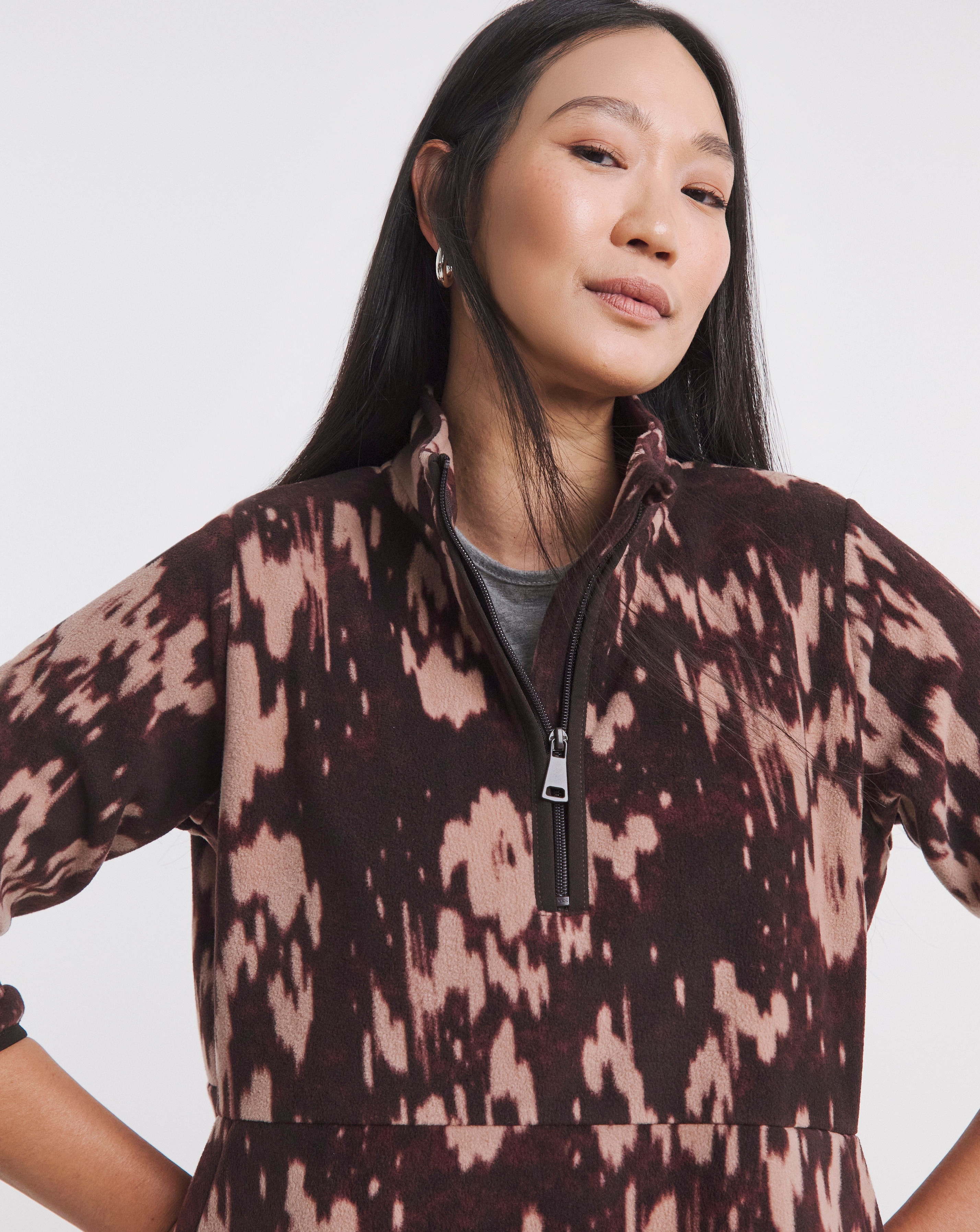 1/2 ZIP LONGLINE FLEECE