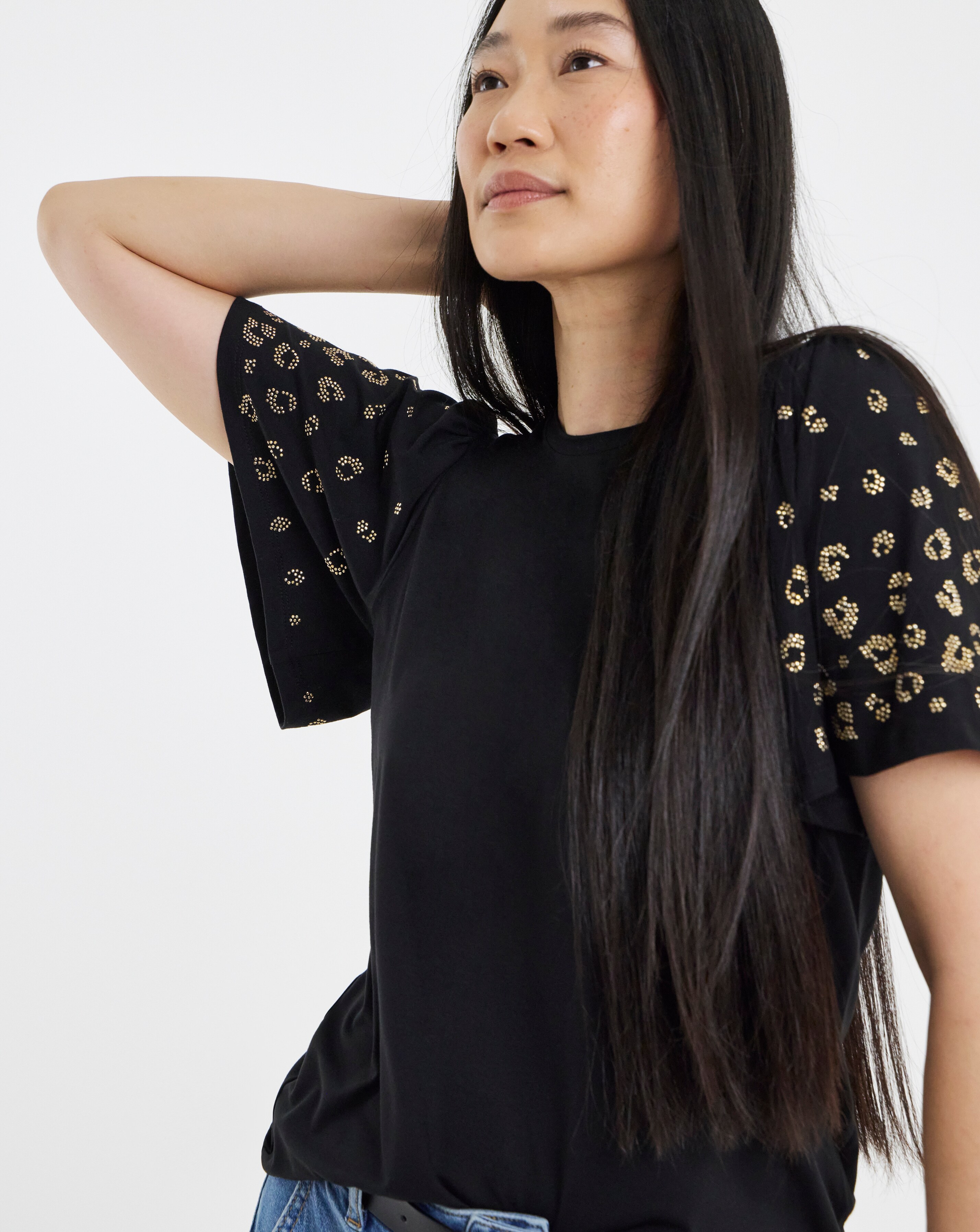 Embellished Angel Sleeve Top