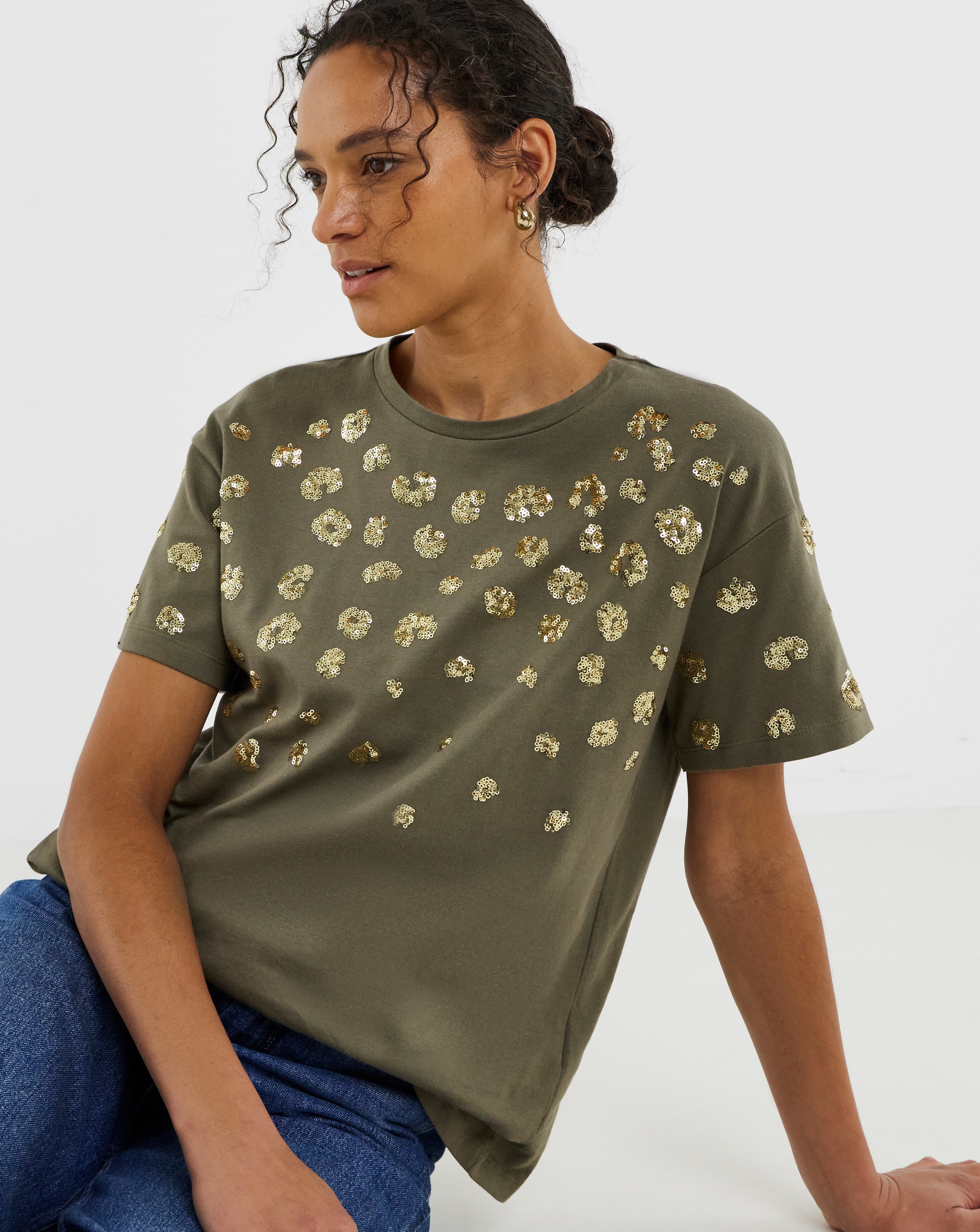 New In - Cluster Embellished Longline Top