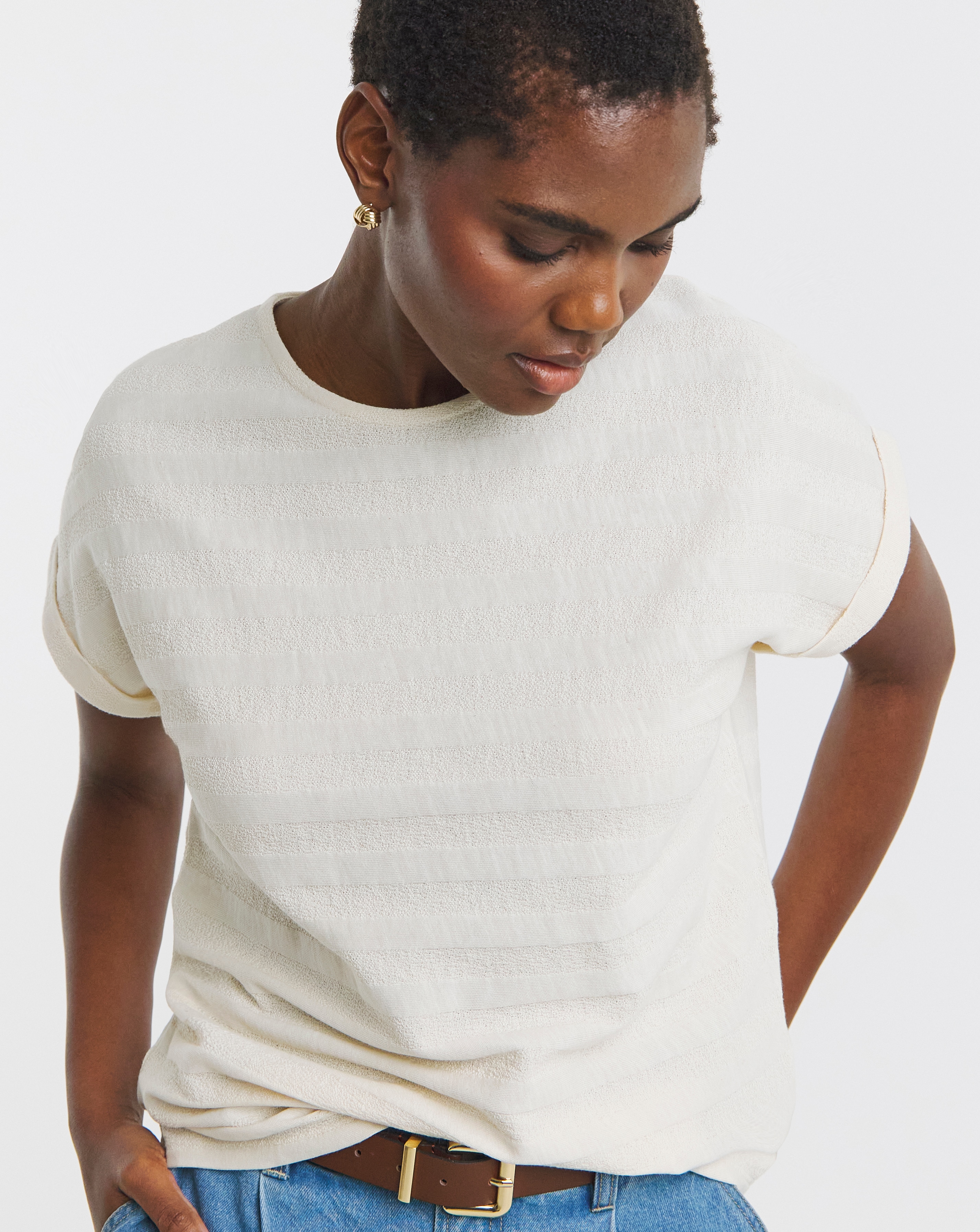 Textured Boxy T-Shirt