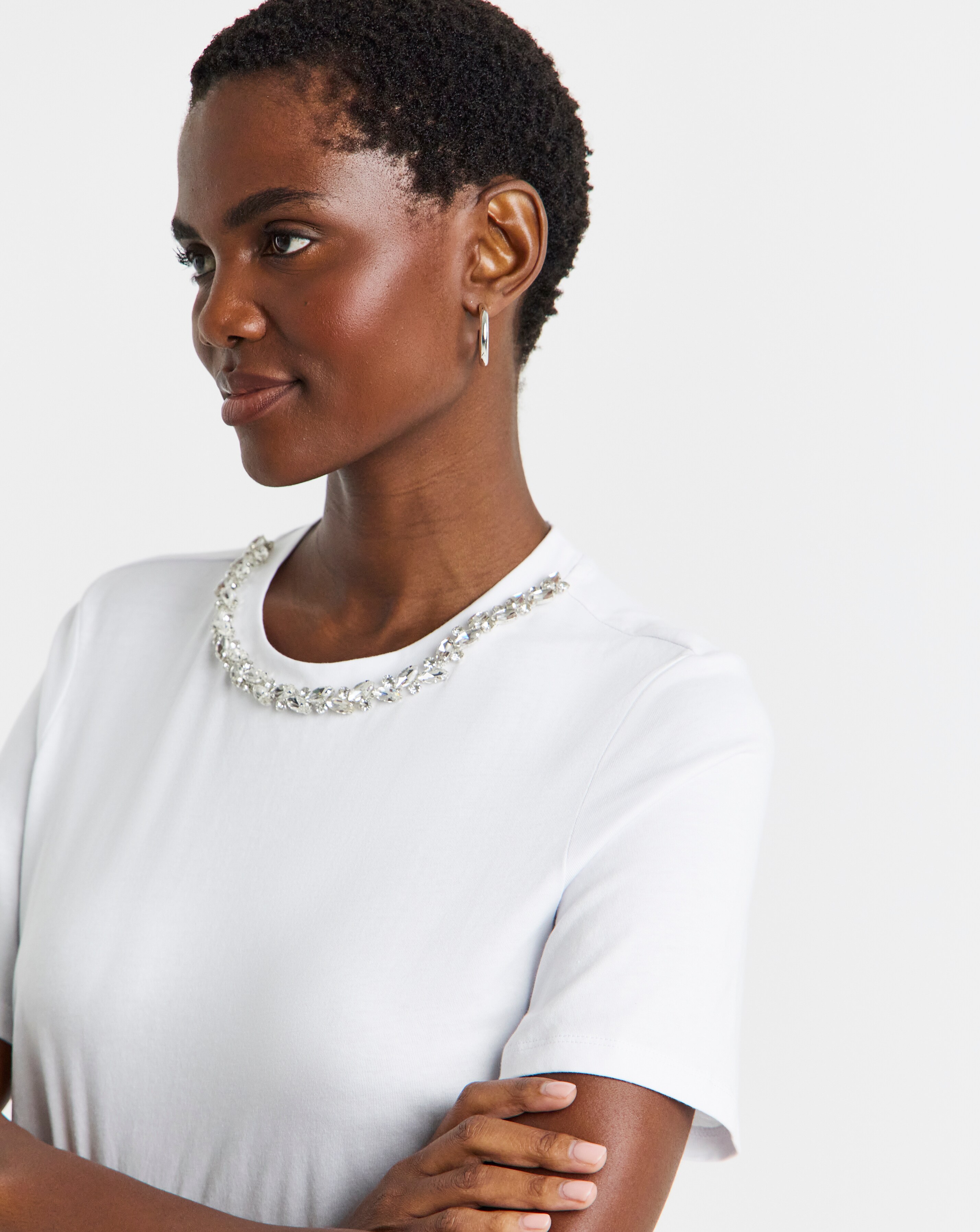 New In - Necklace Trim T-Shirt