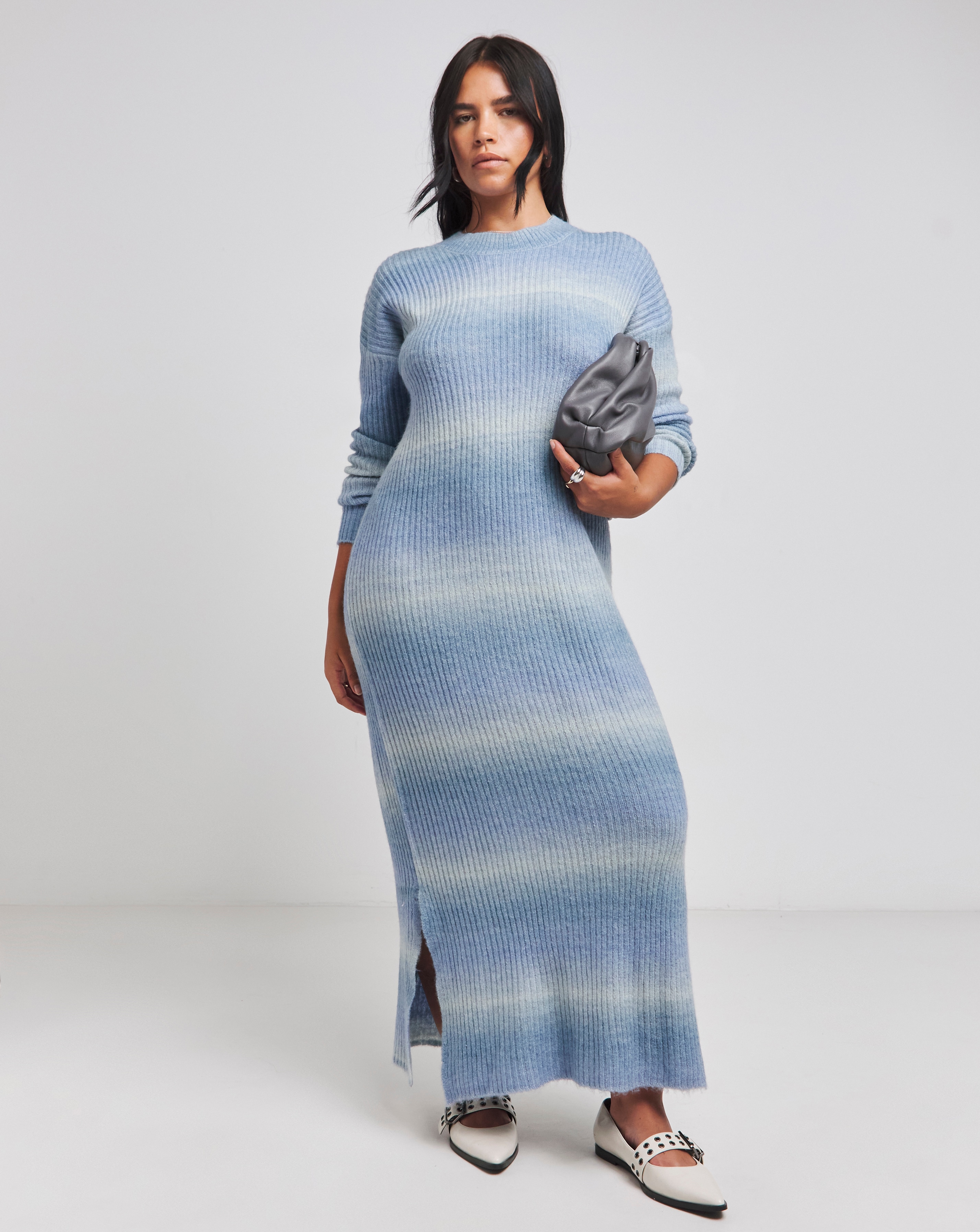 Blue Ombre Knitted Dress