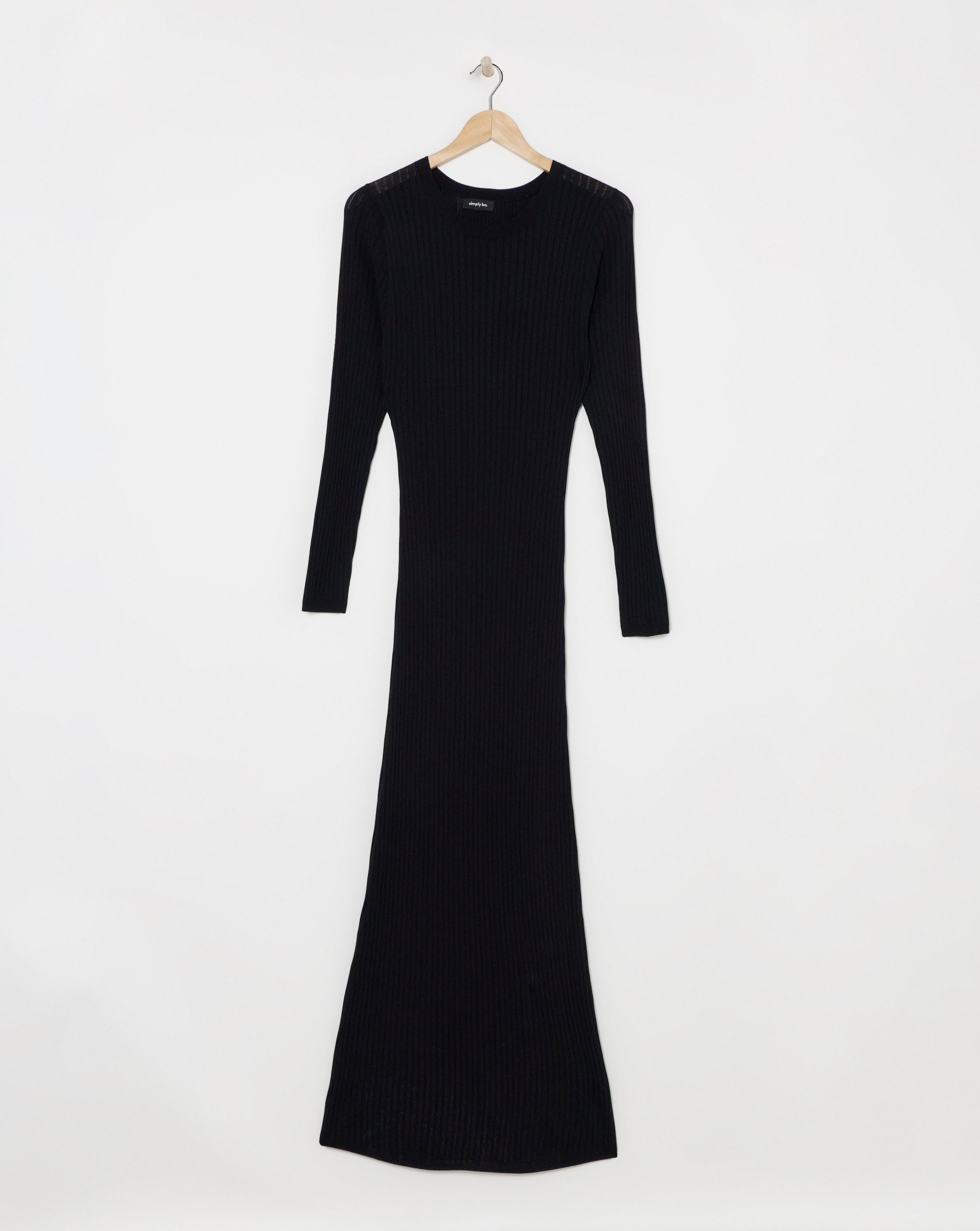 Full Hem Maxi Rib Knit Dress