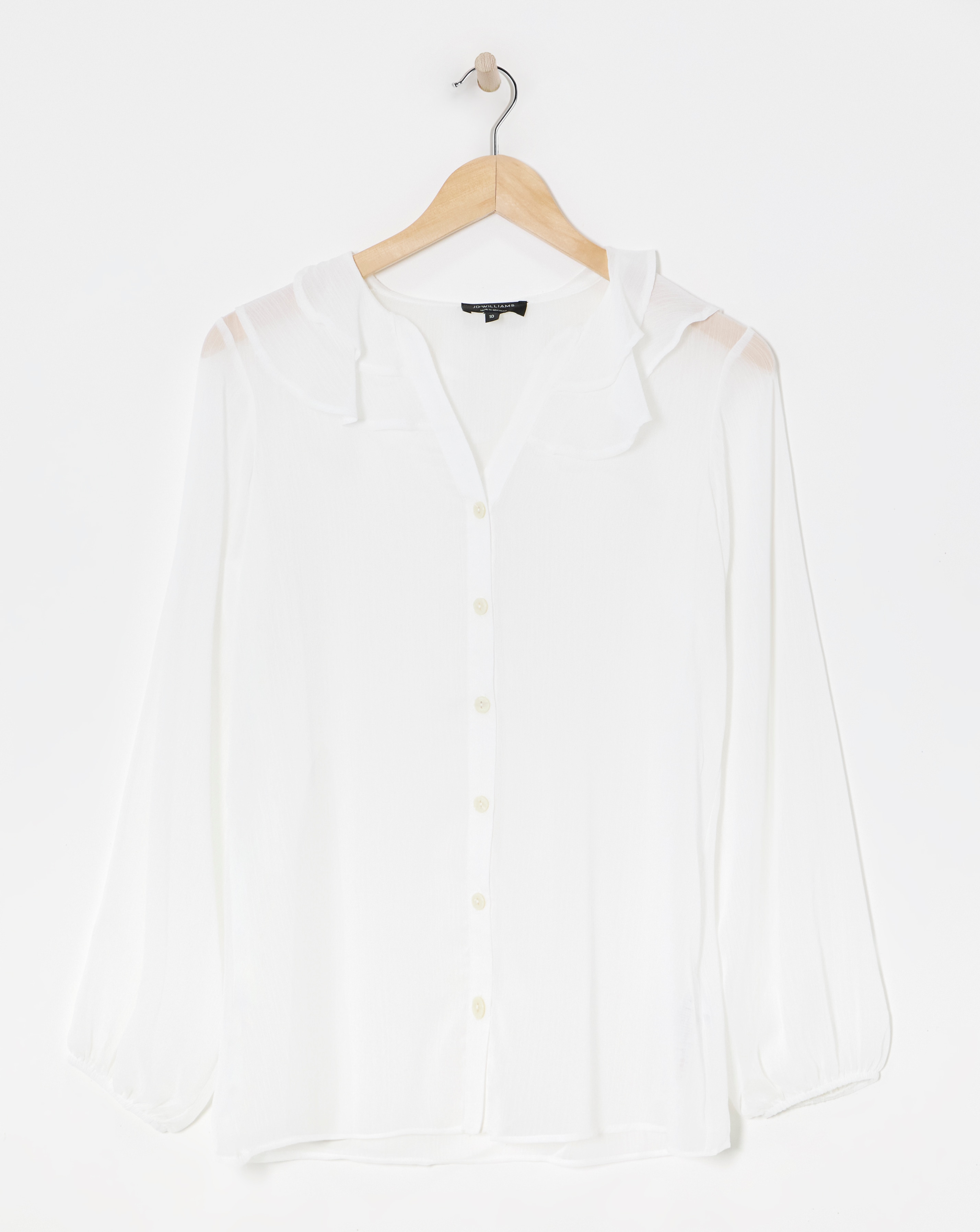 Chiffon Frill Neck Blouse