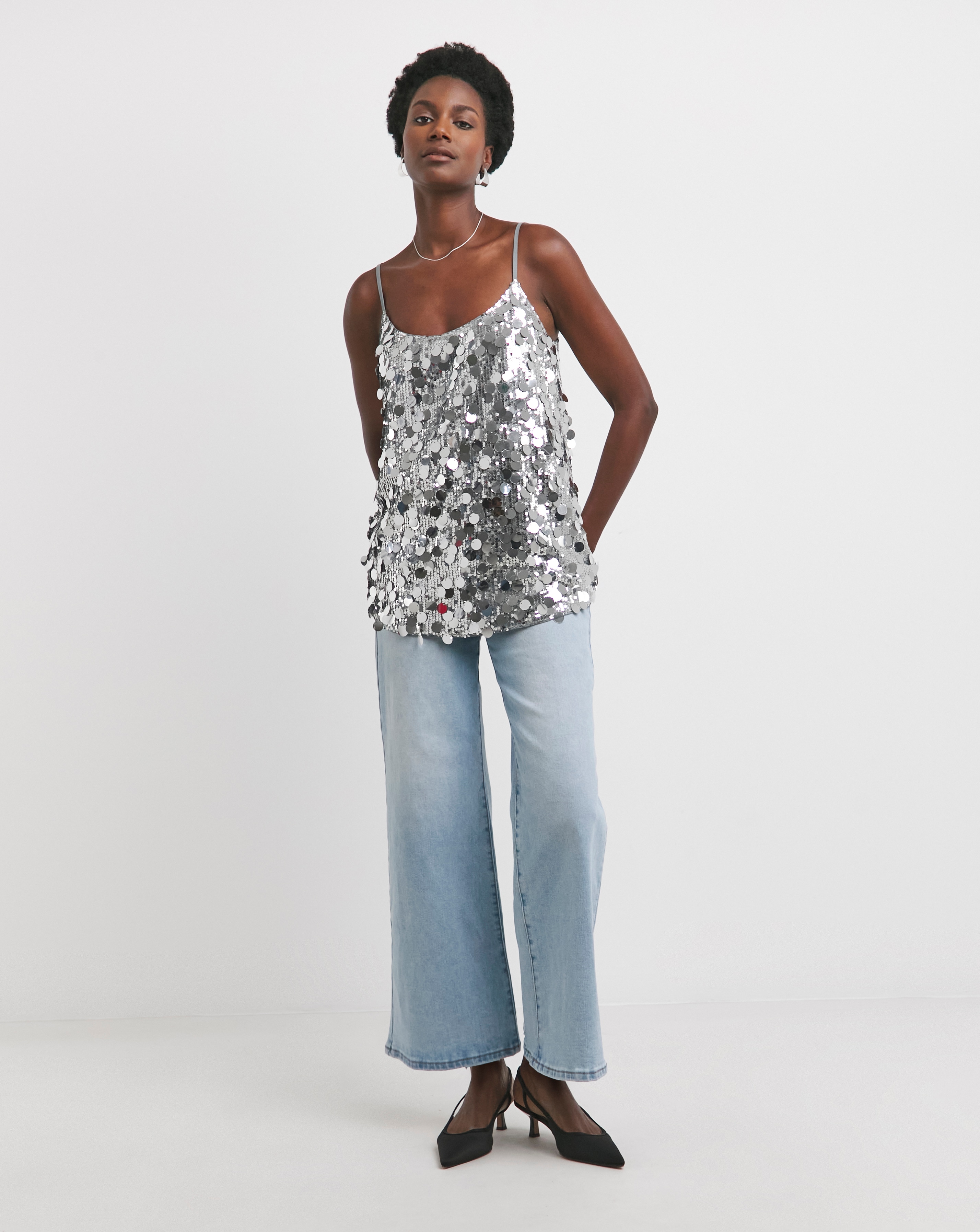 Sequin Cami Top