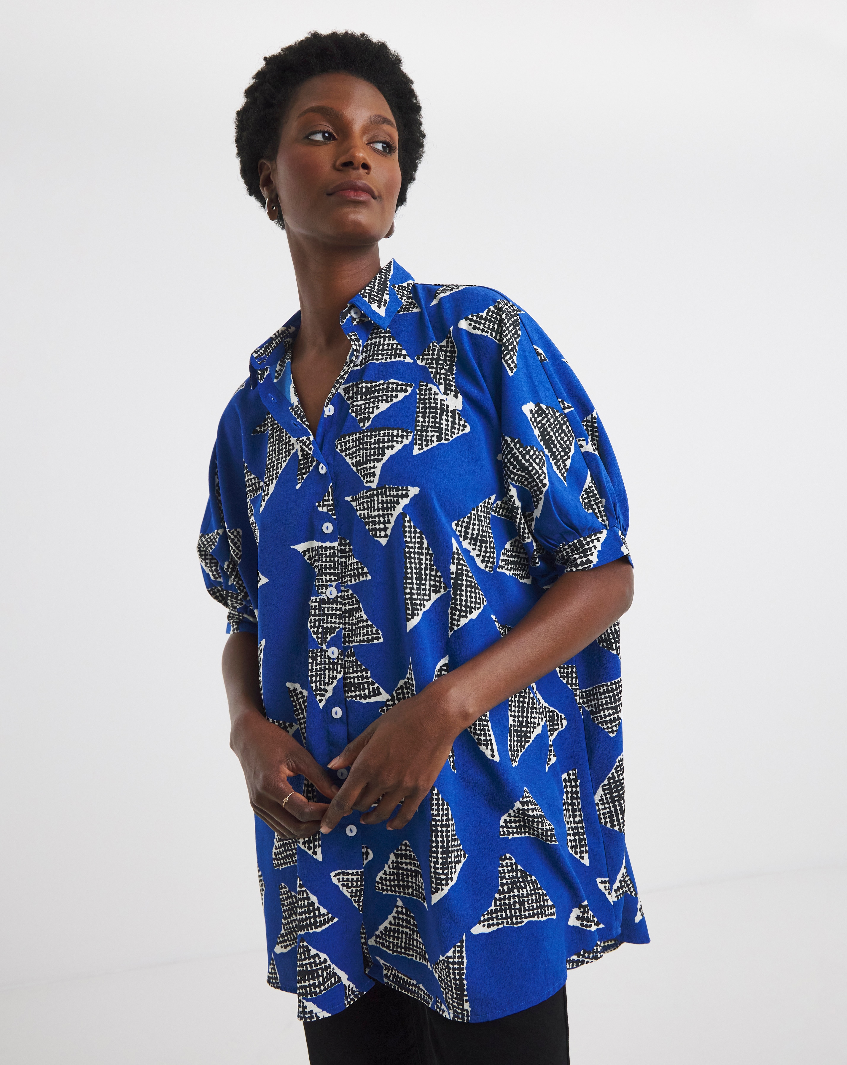 Printed Oversized Blouse