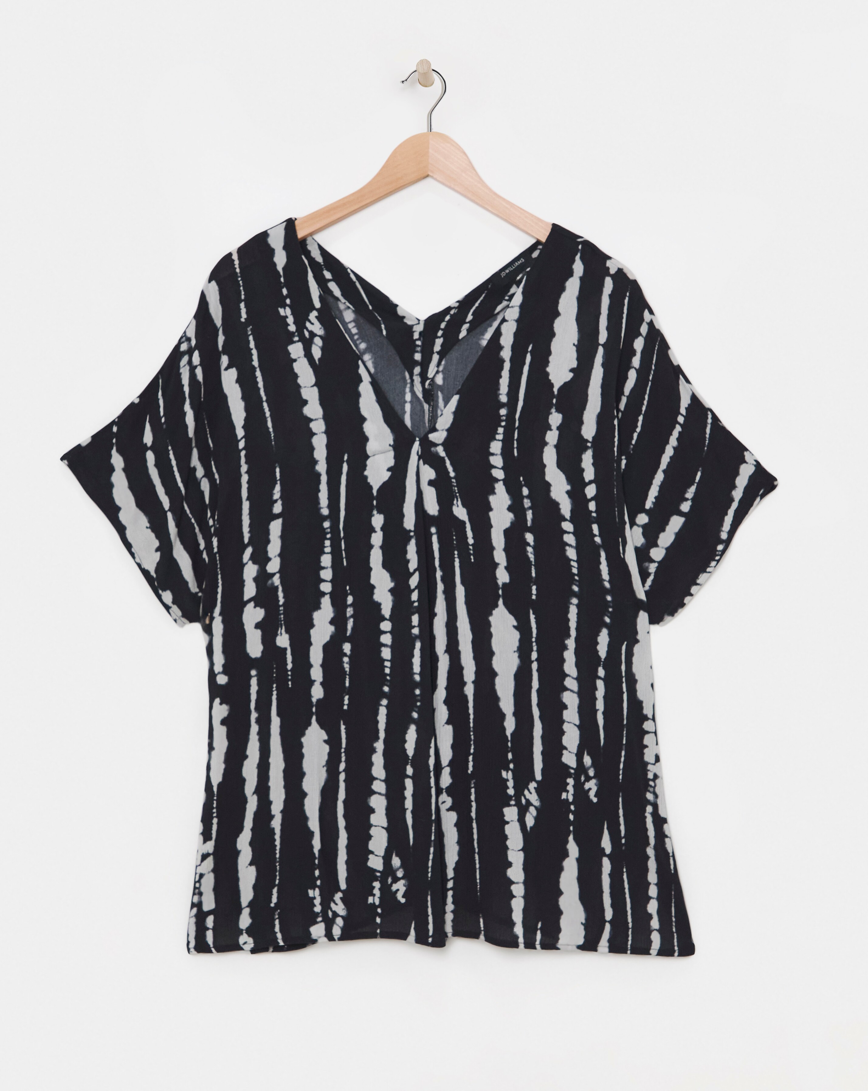 Printed Crinkle Tunic Top