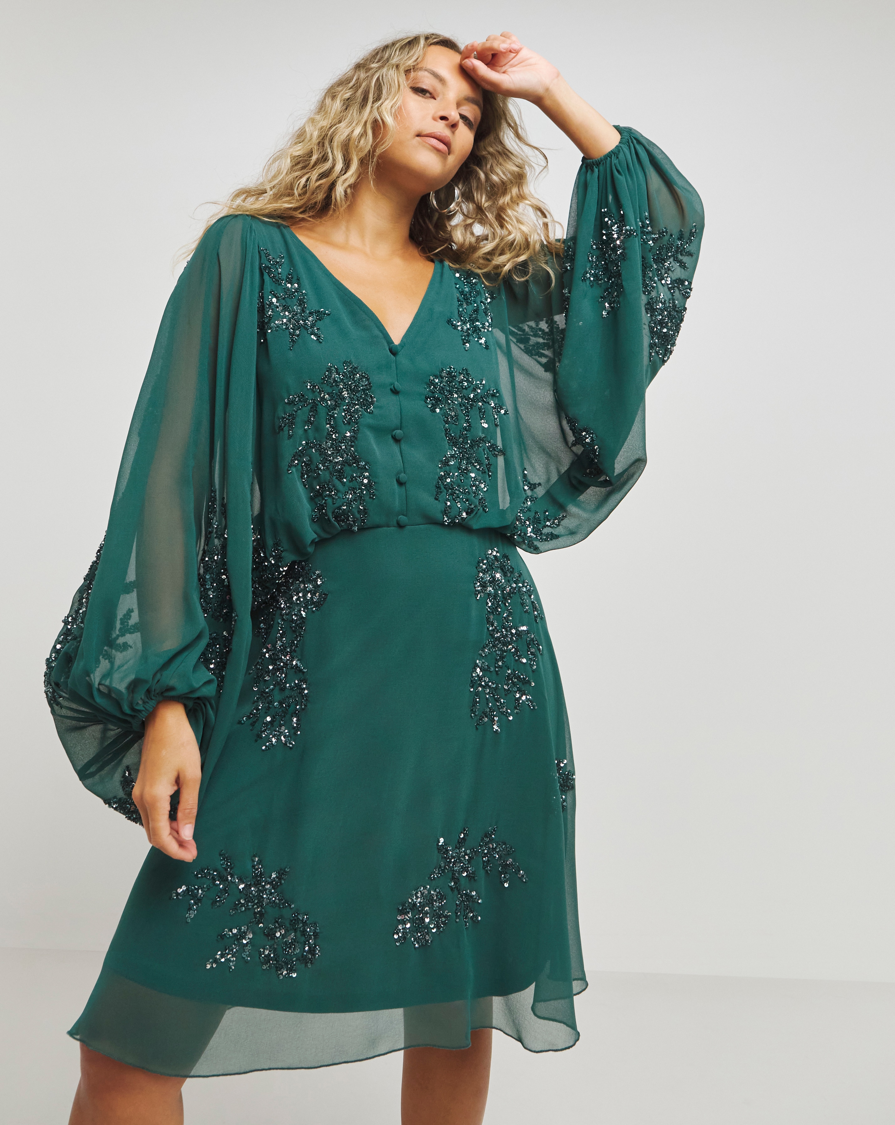 Maya Floral Sequin Mini Dress