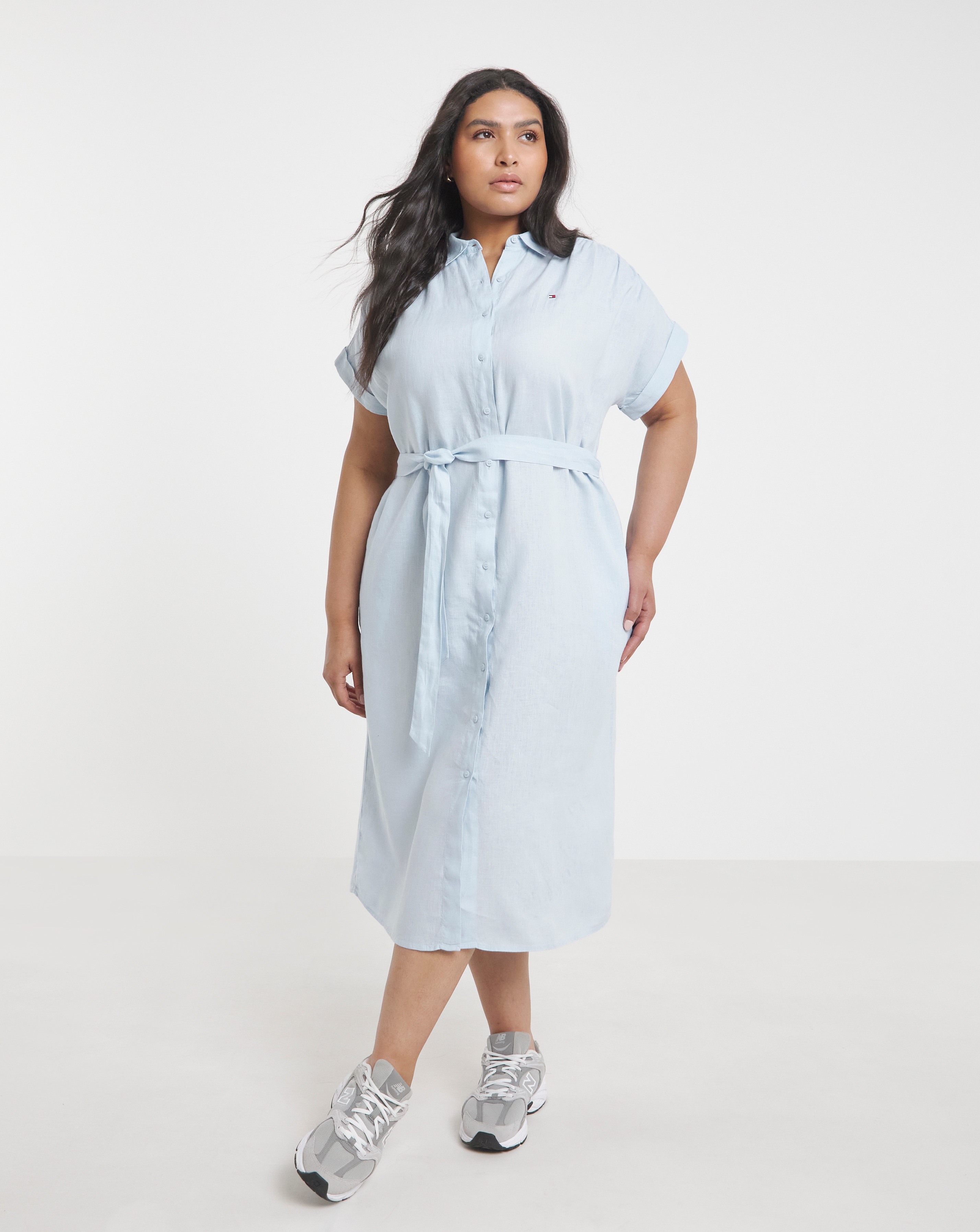 Tommy Hilfiger Belted Midi Dress