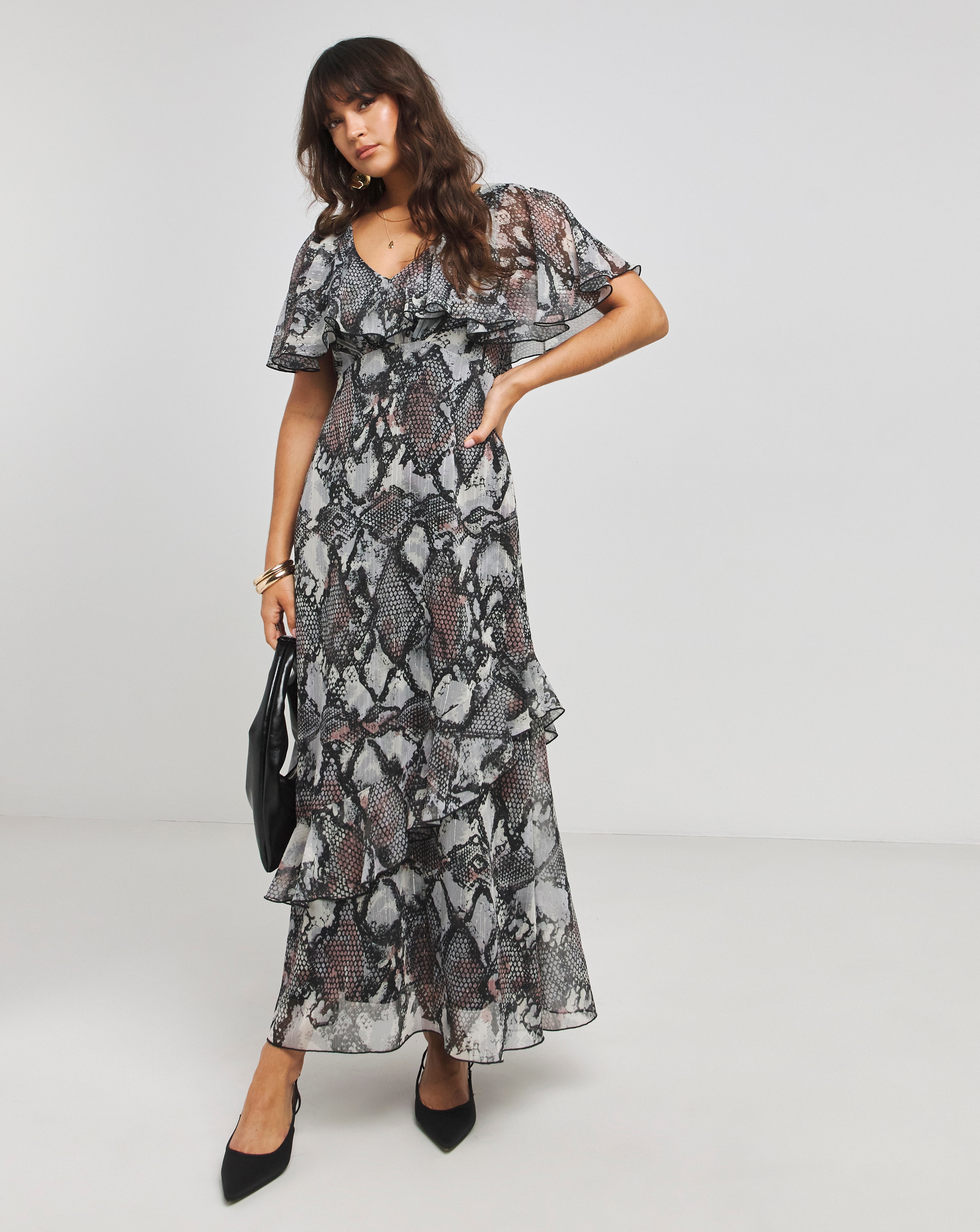 Flounce London Printed Maxi Dress