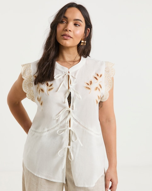 Native Youth Floral Tie Waistcoat