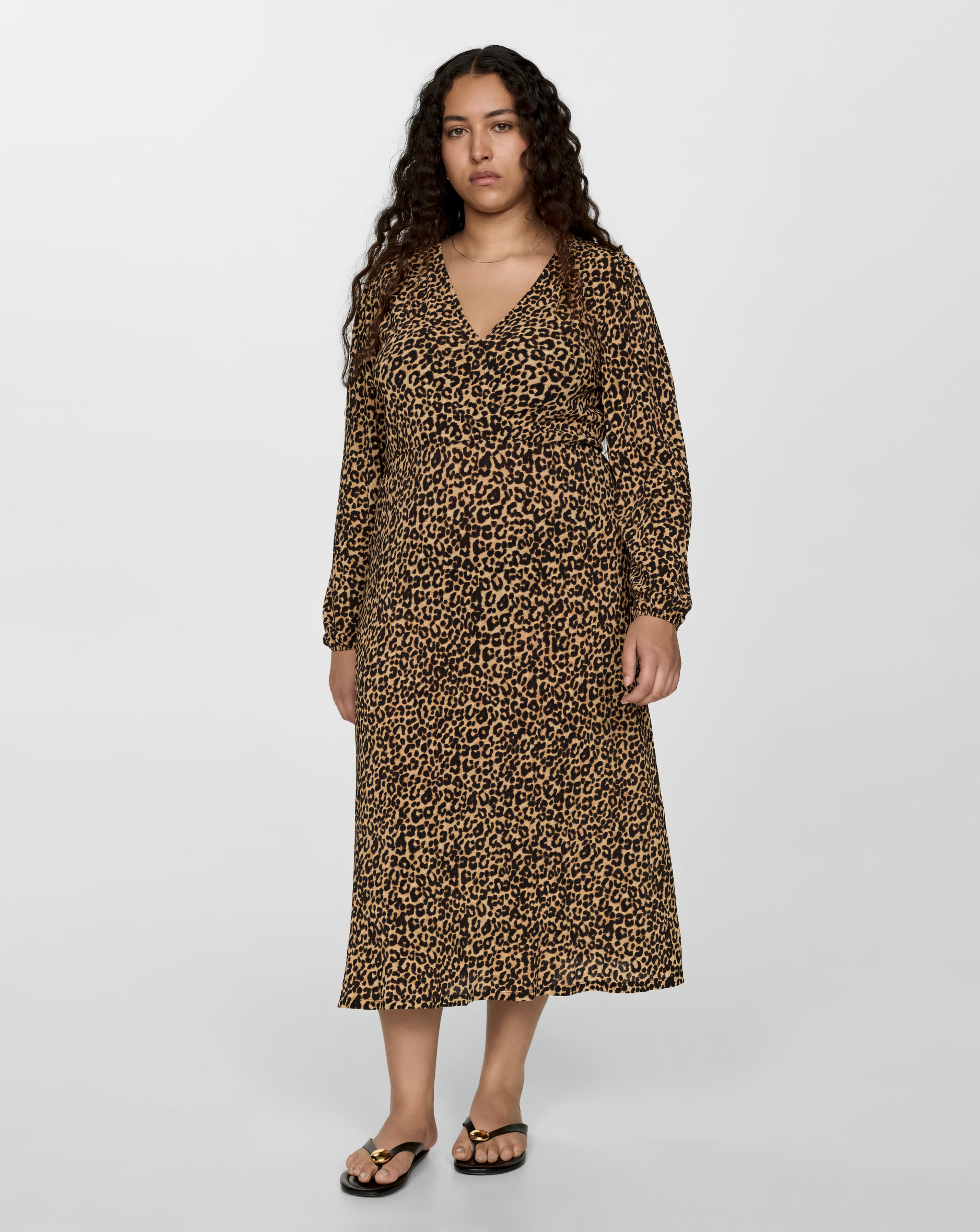 Mango Lin Leopard Midi Dress