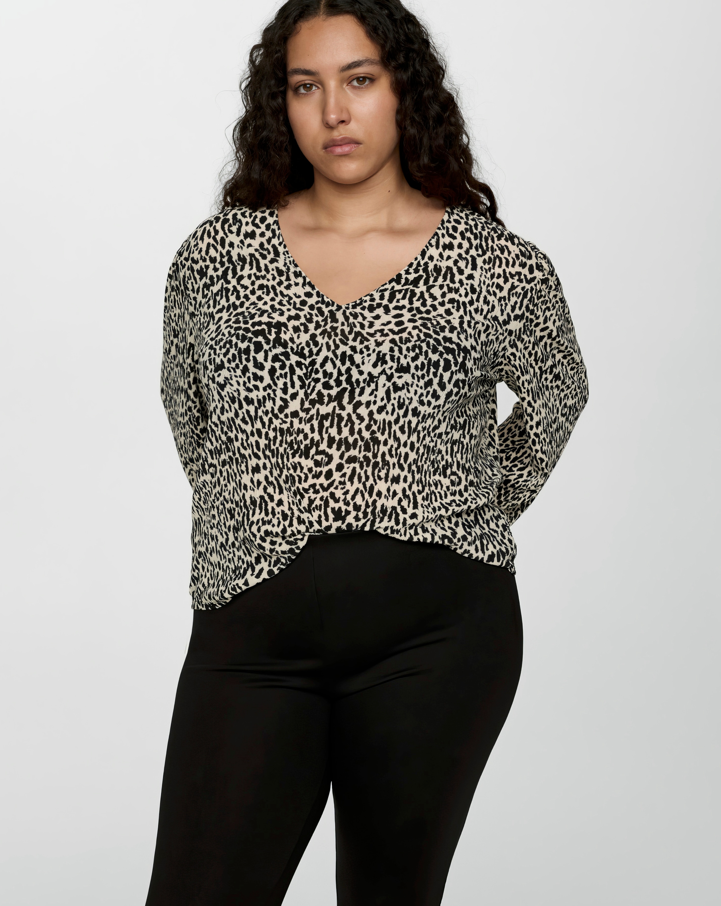 Mango Lin Leopard Print Blouse