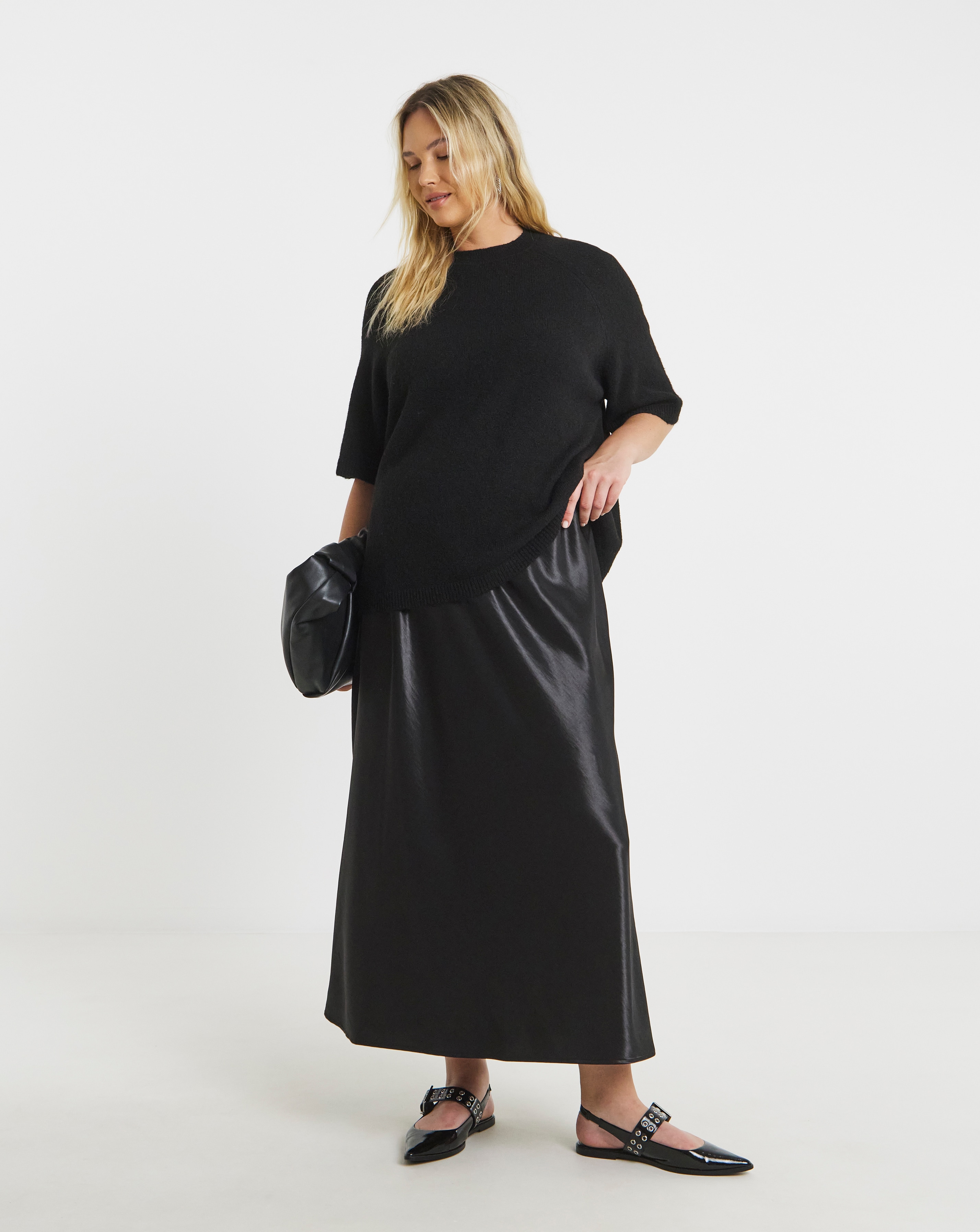 Simply Be Satin Maxi Skirt