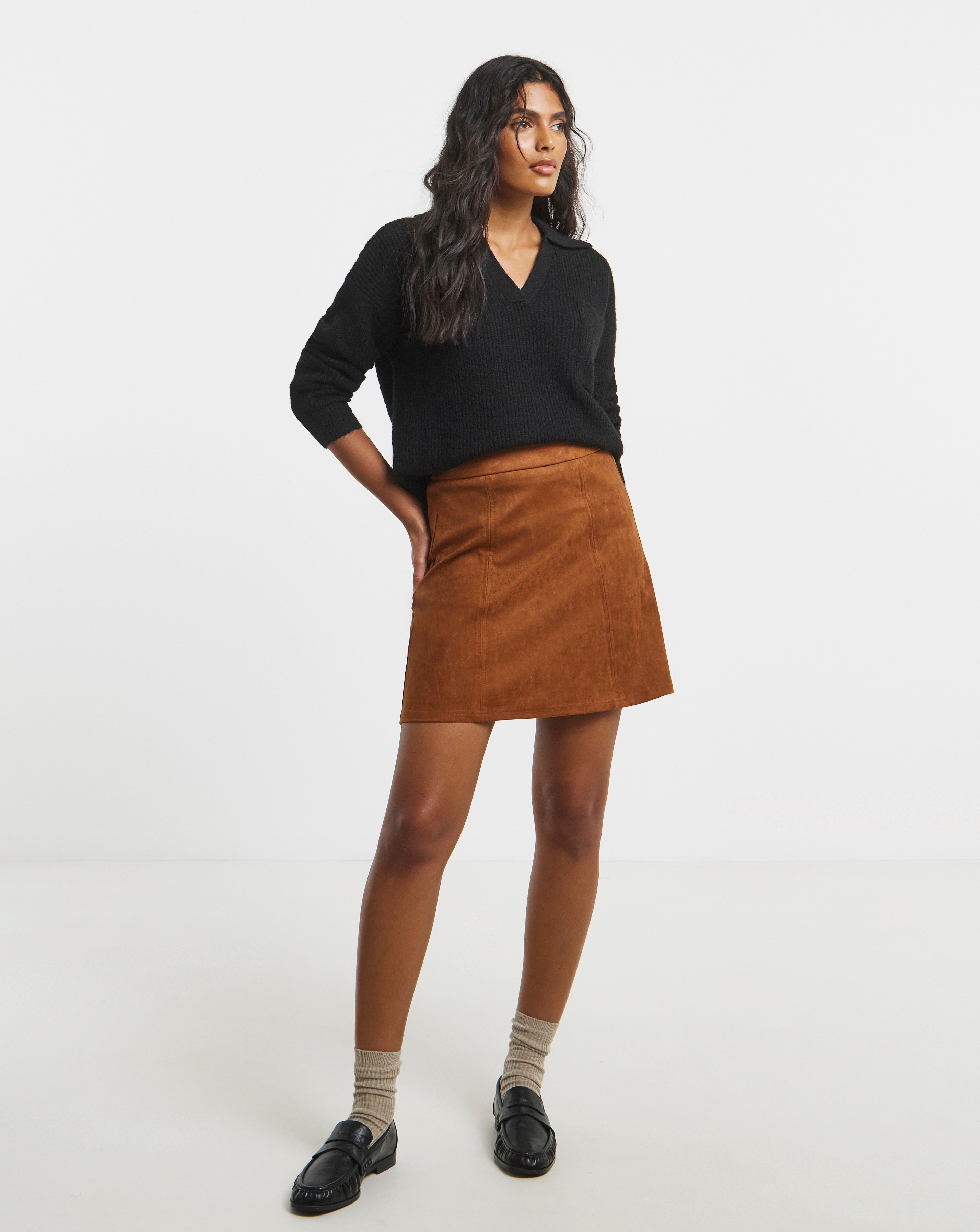Simply Be Suedette Mini Skirt