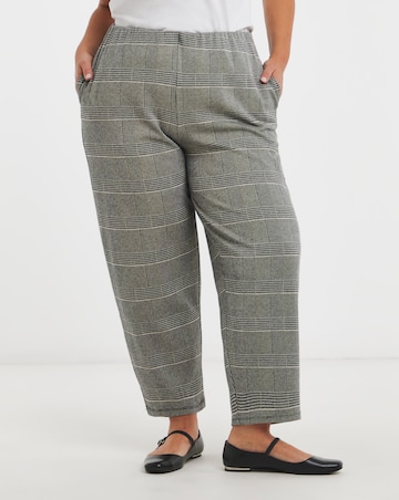 Grey Check Jacquard Trouser