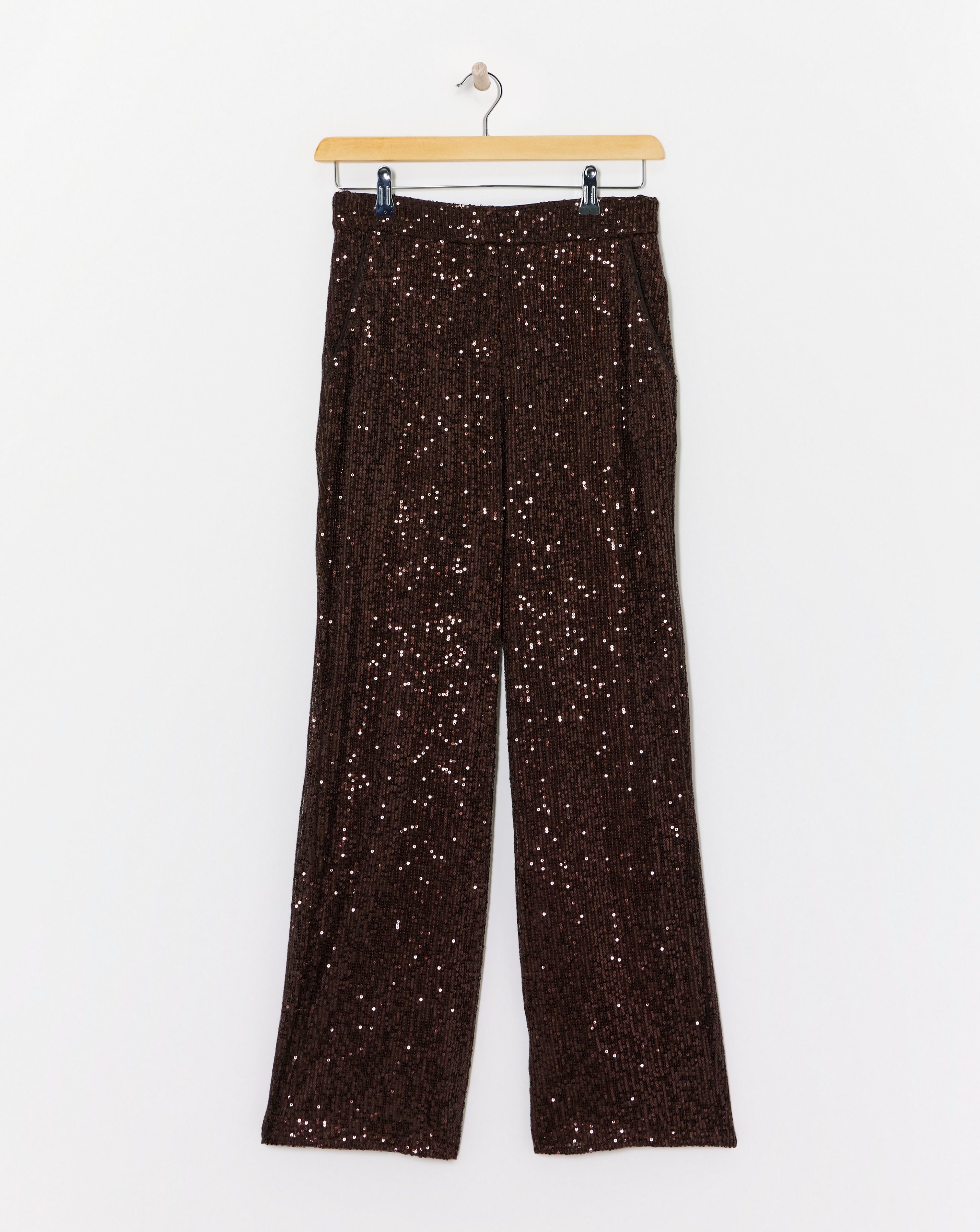 Sequin Straight Leg Trouser