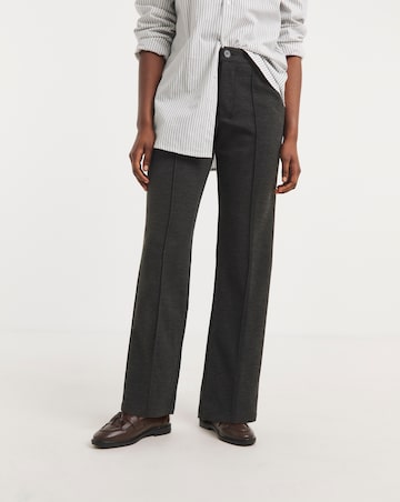 Brushed Ponte Trousers - Dark Charcoal
