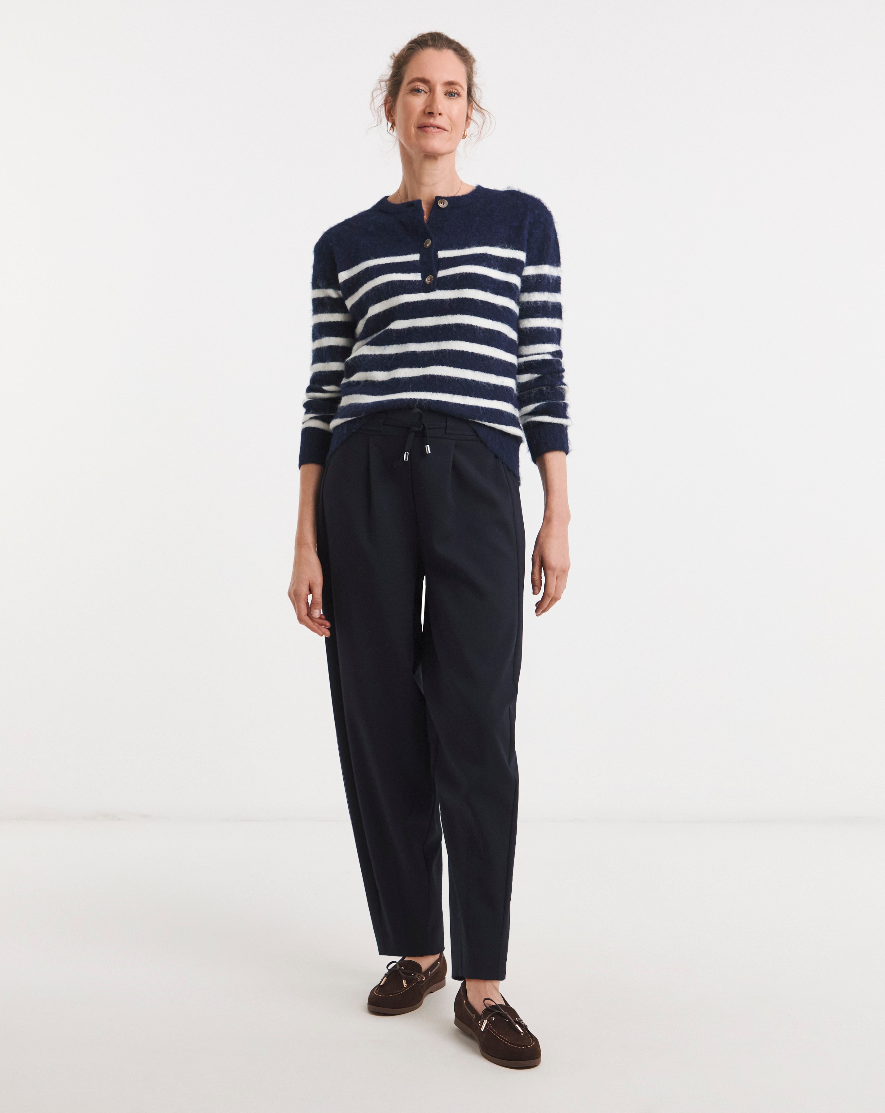 Tie Front Barrel Trouser