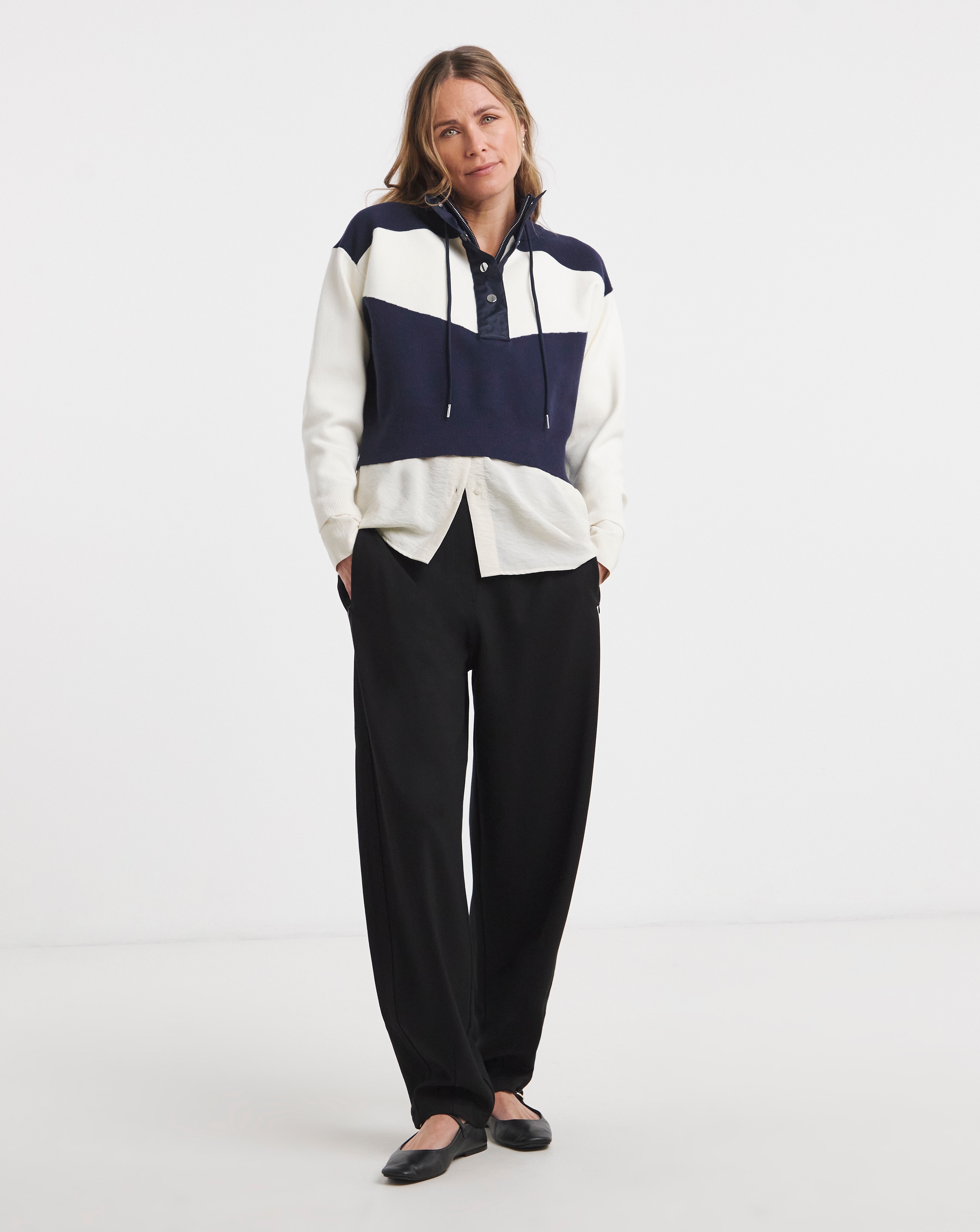 Anthology Smart Ponte Barrel Trouser