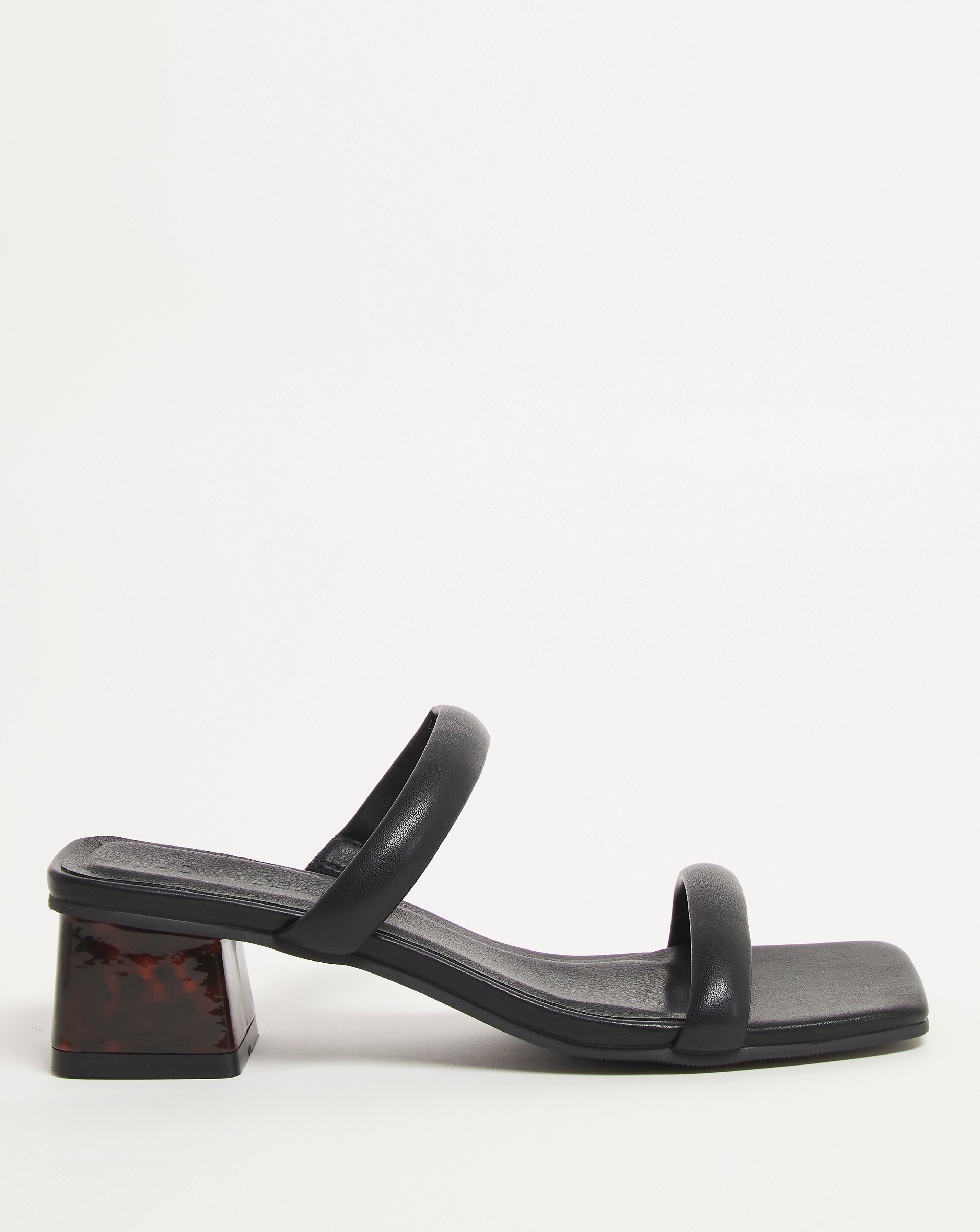 Tortoise Heel Mule Sandal EEE Fit