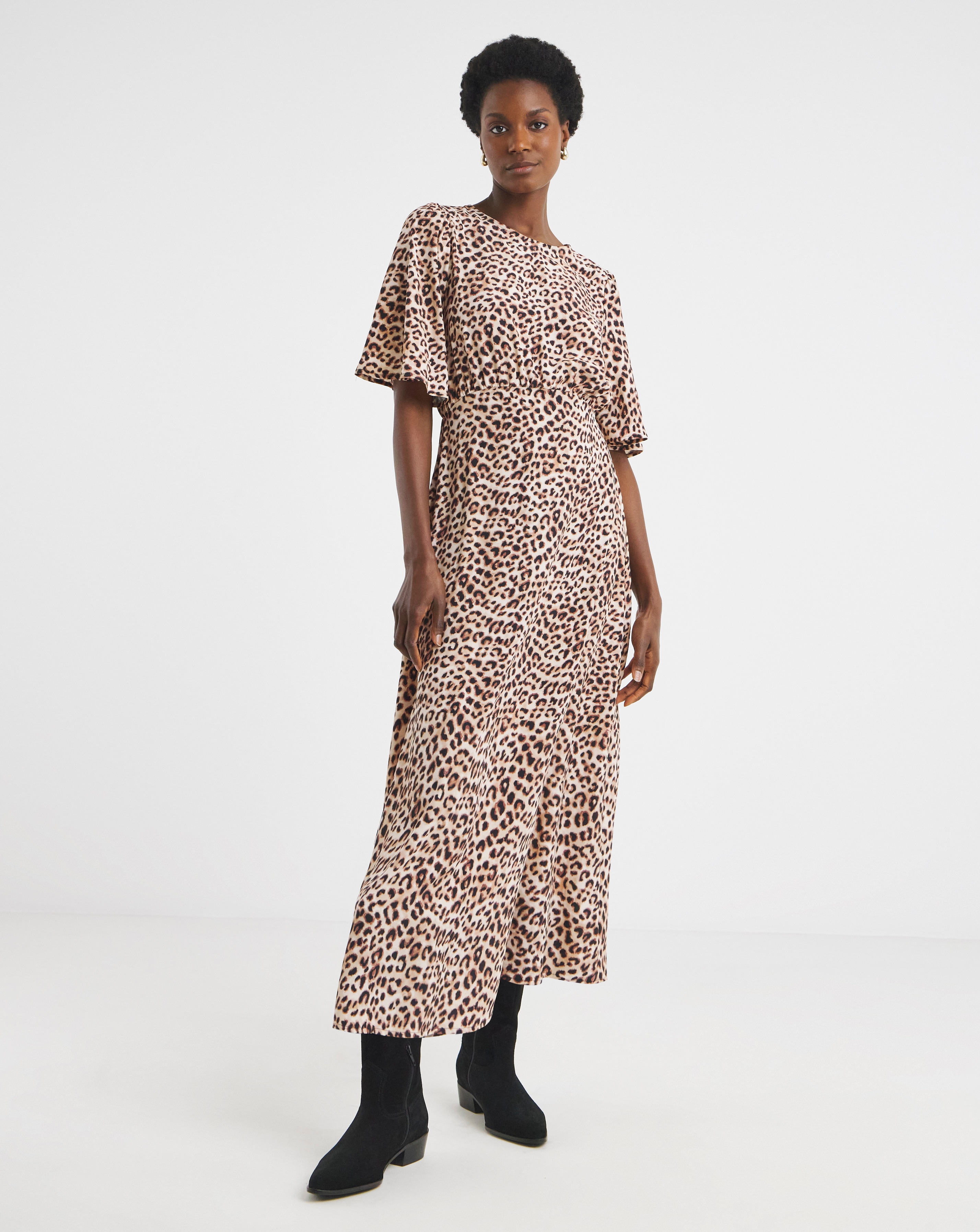 Angel Sleeve Tea Dress